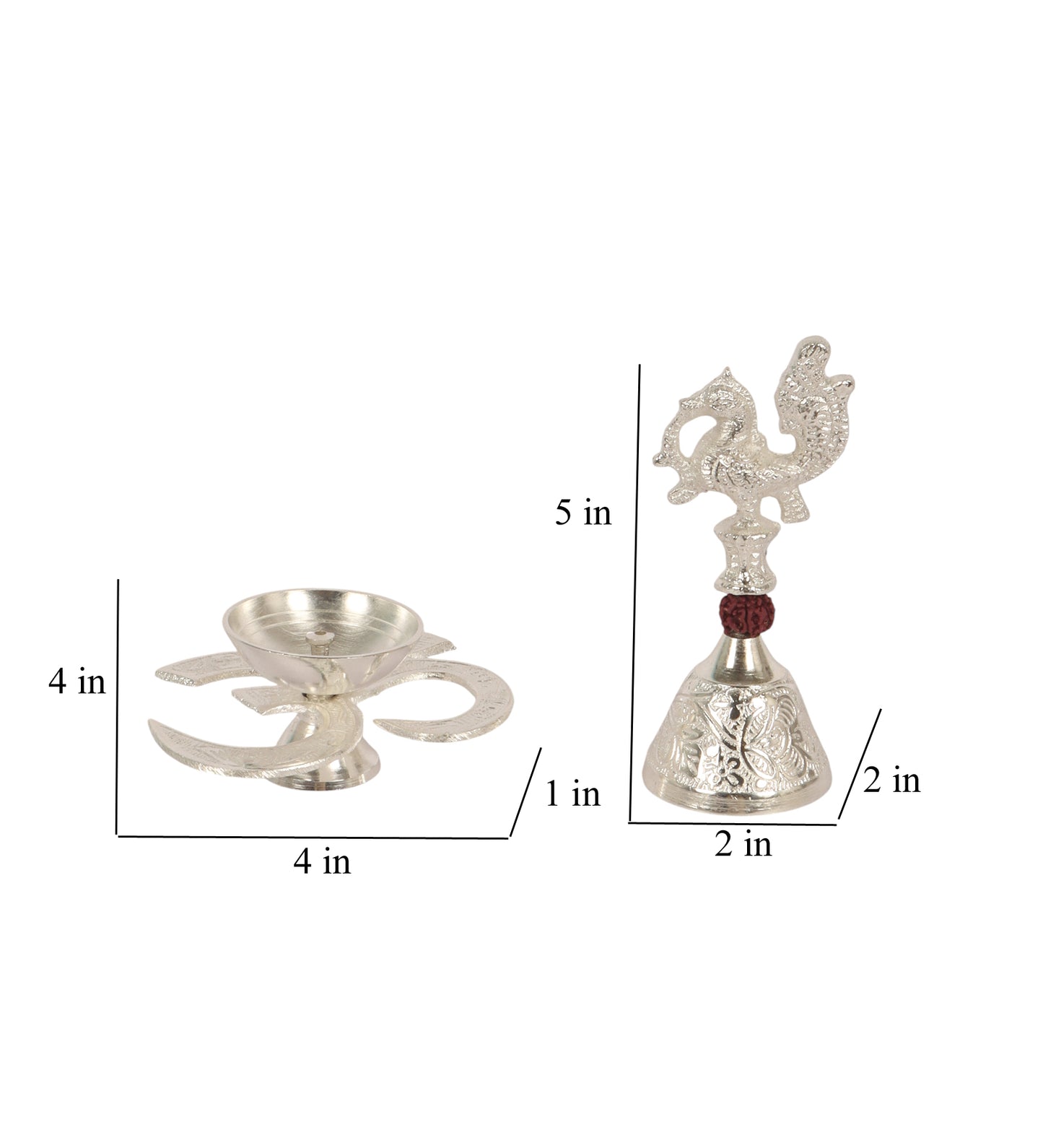 Om Diya and Bell set of 2