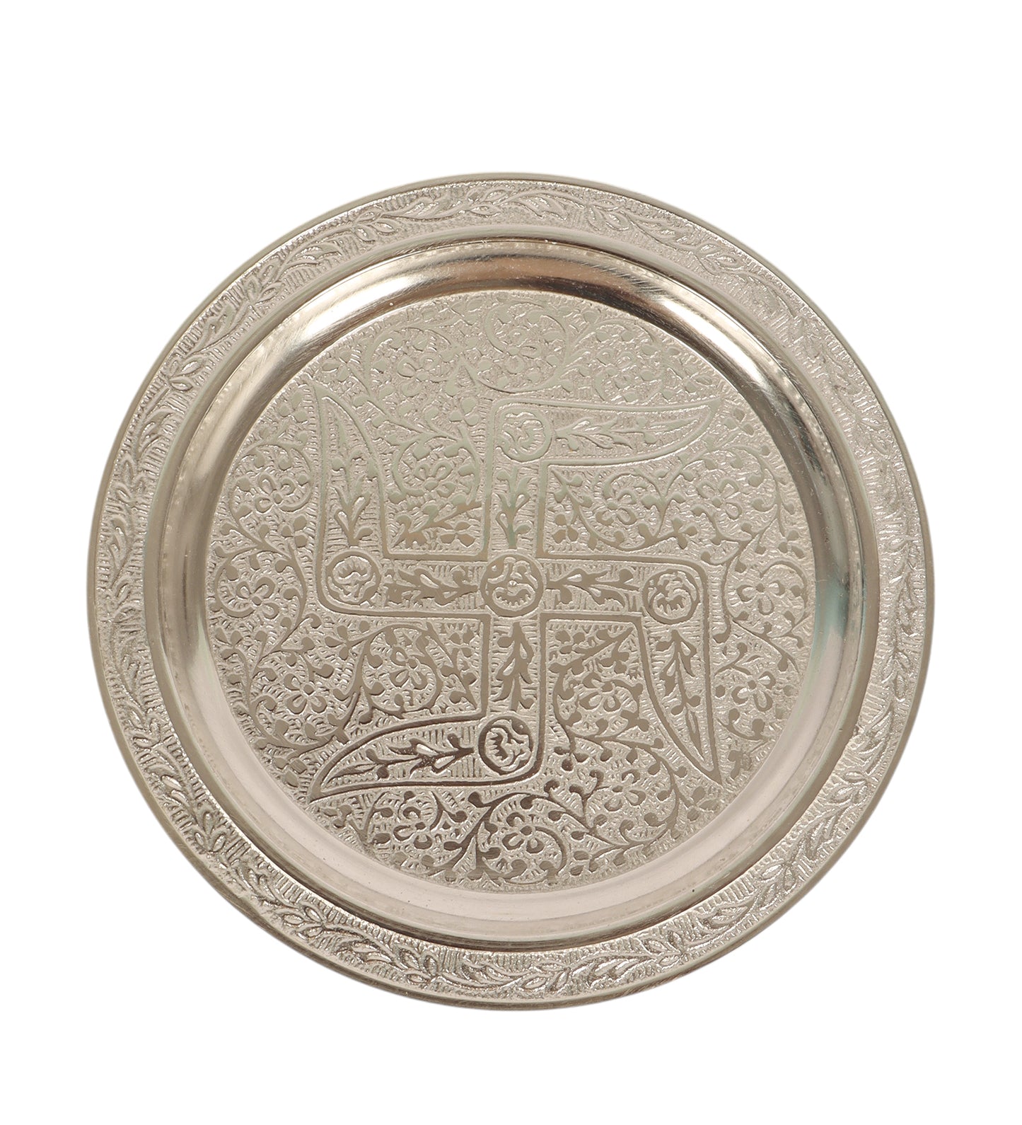 Silver ALuminum Pooja Thali