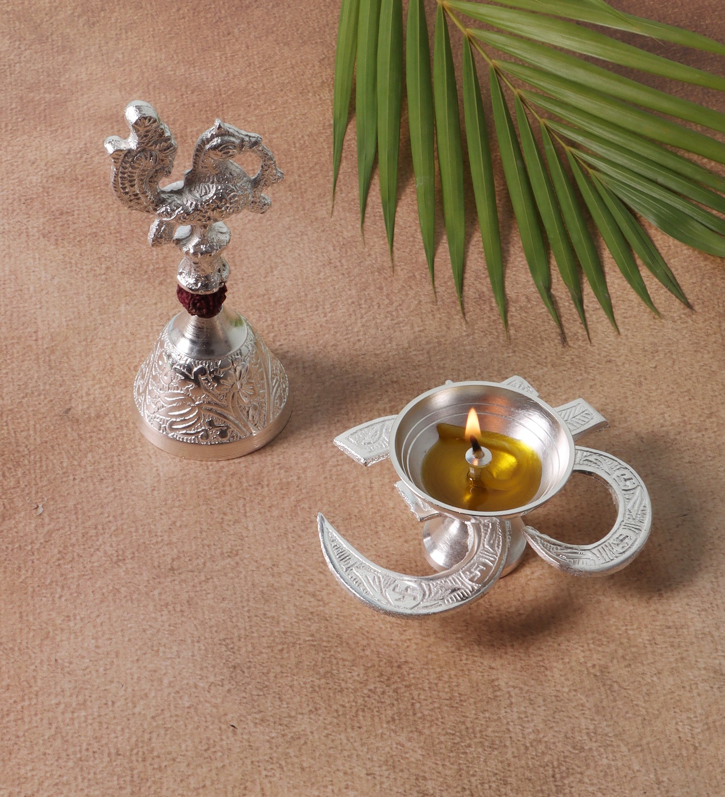 Om Diya and Bell set of 2