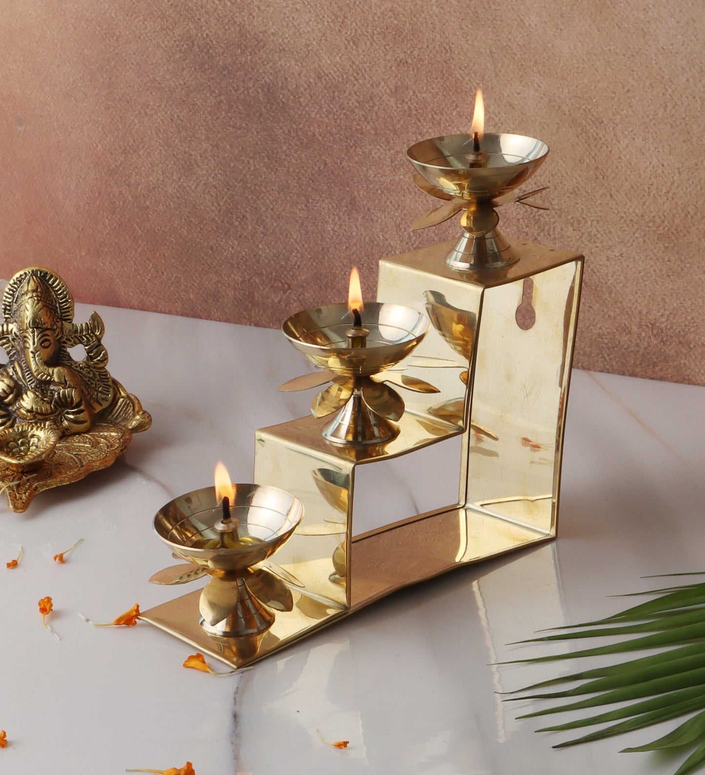 Brass Stairs Shape Diya