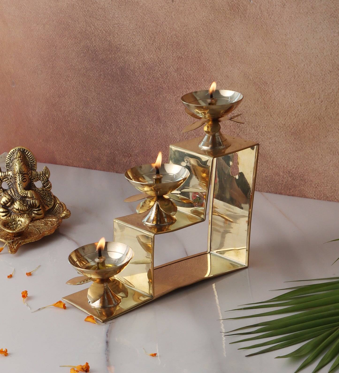 Brass Stairs Shape Diya