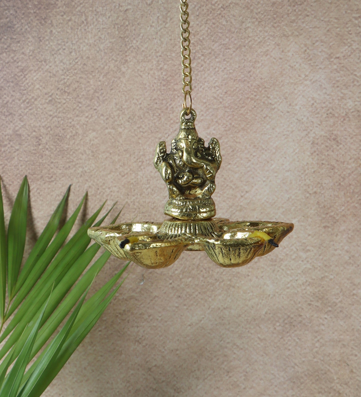 Hanging Gold Ganesh Diya