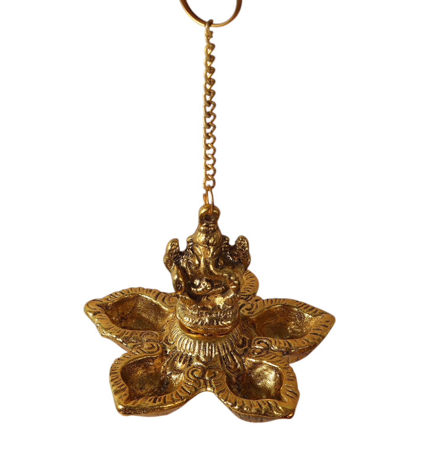 Hanging Gold Ganesh Diya