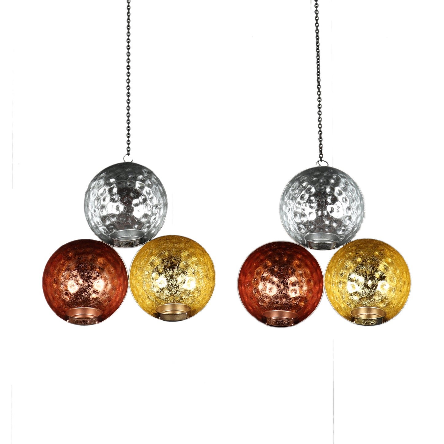 Wall Three Color Tealight Holder Set of 2