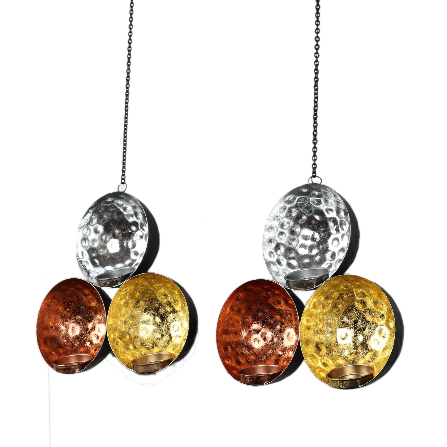 Wall Three Color Tealight Holder Set of 2