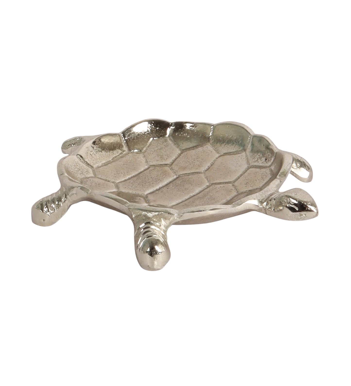 Silver Tortoise Aluminum Trinket Set of 2