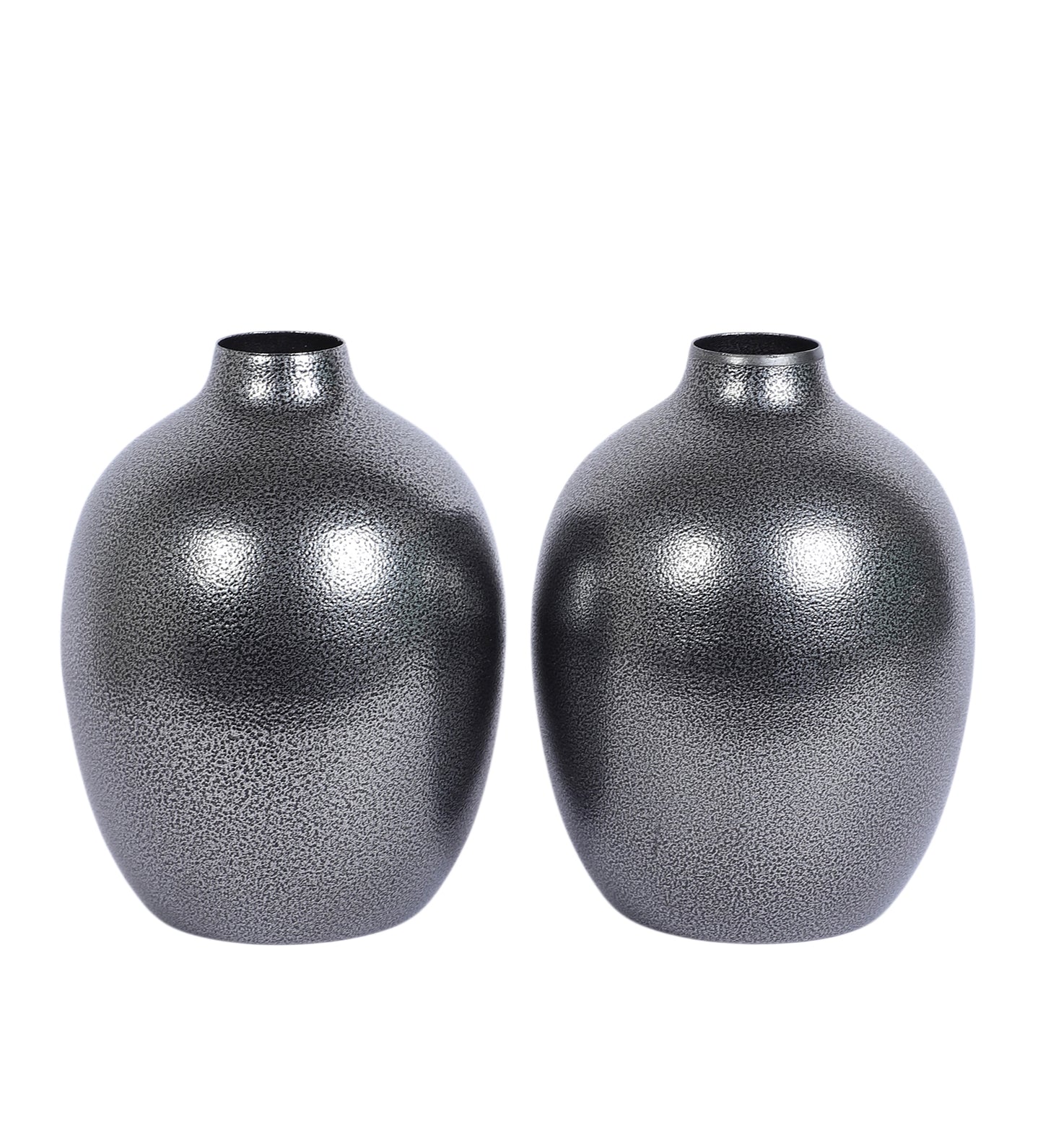 Silver Textured Planter Set of 2