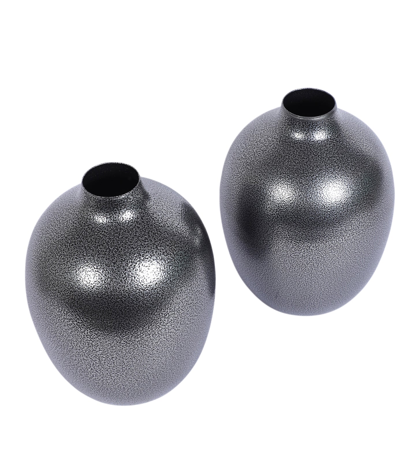 Silver Textured Planter Set of 2