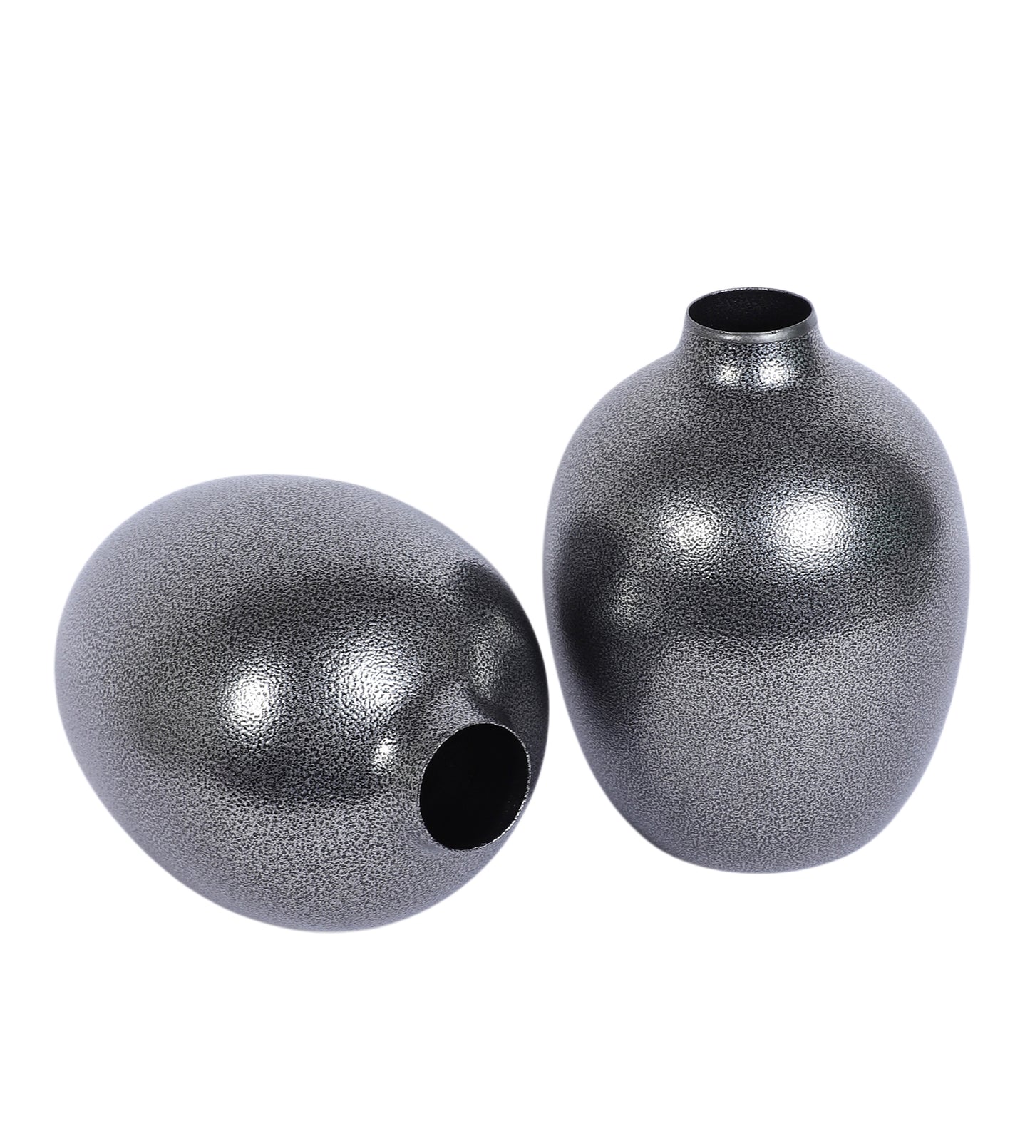 Silver Textured Planter Set of 2