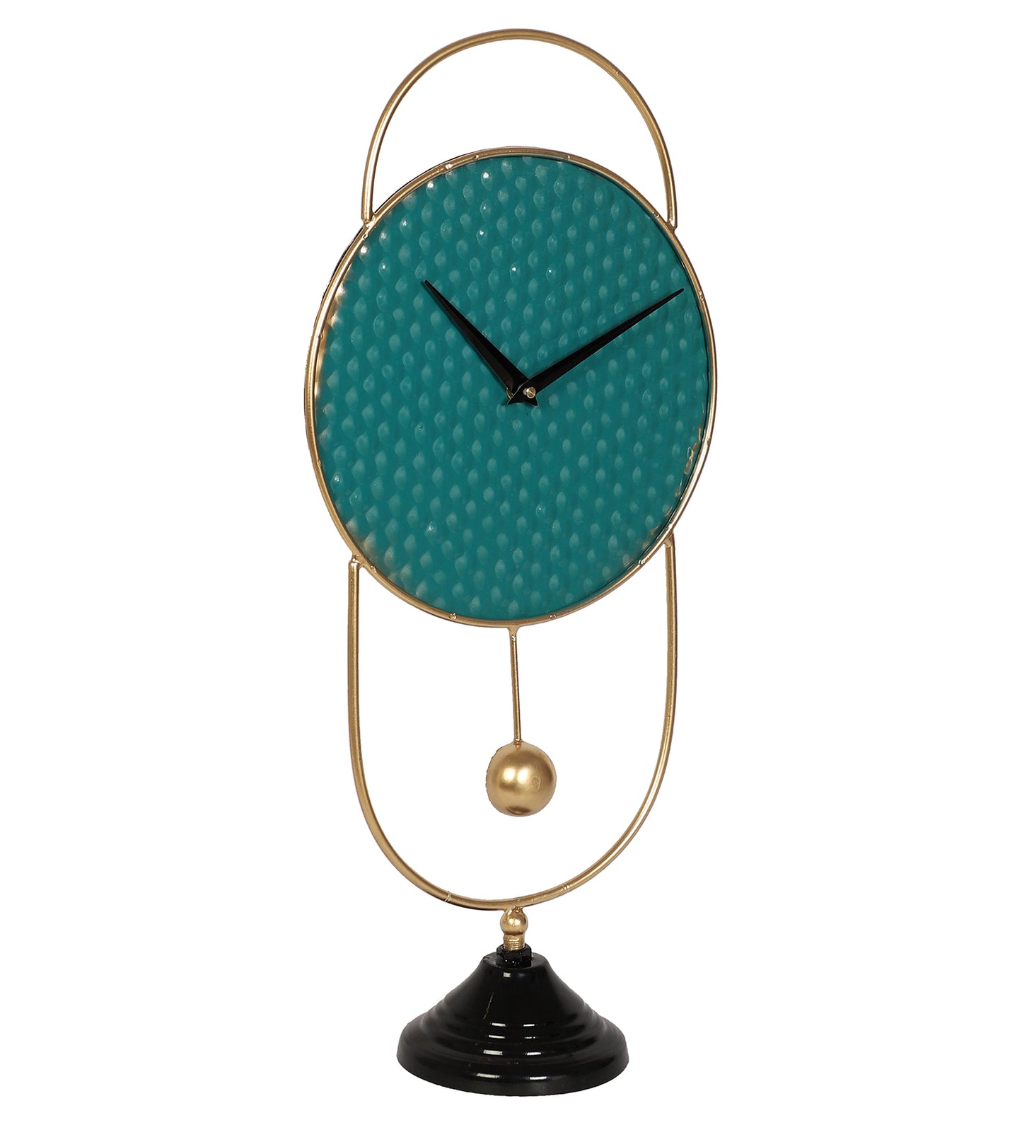Green & Gold Oval Table Clock