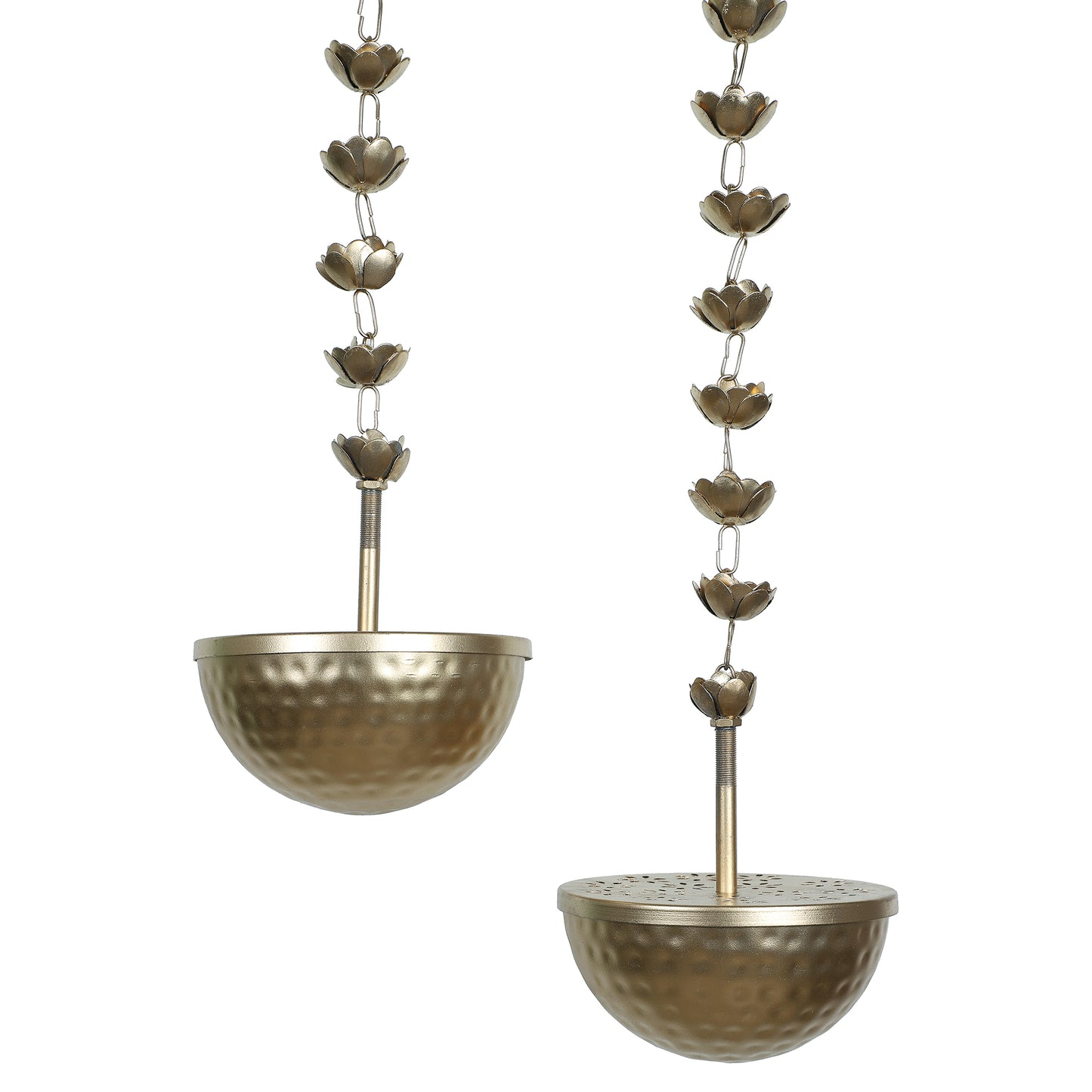 Copper Iron Hanging Lobaan Urli Set Of 2