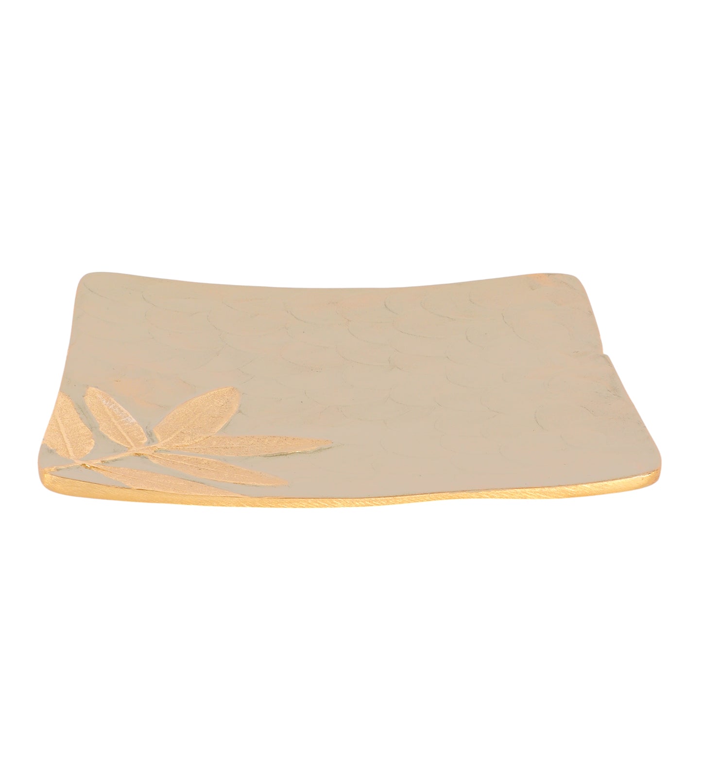 Grey Leaves Aluminium Platter