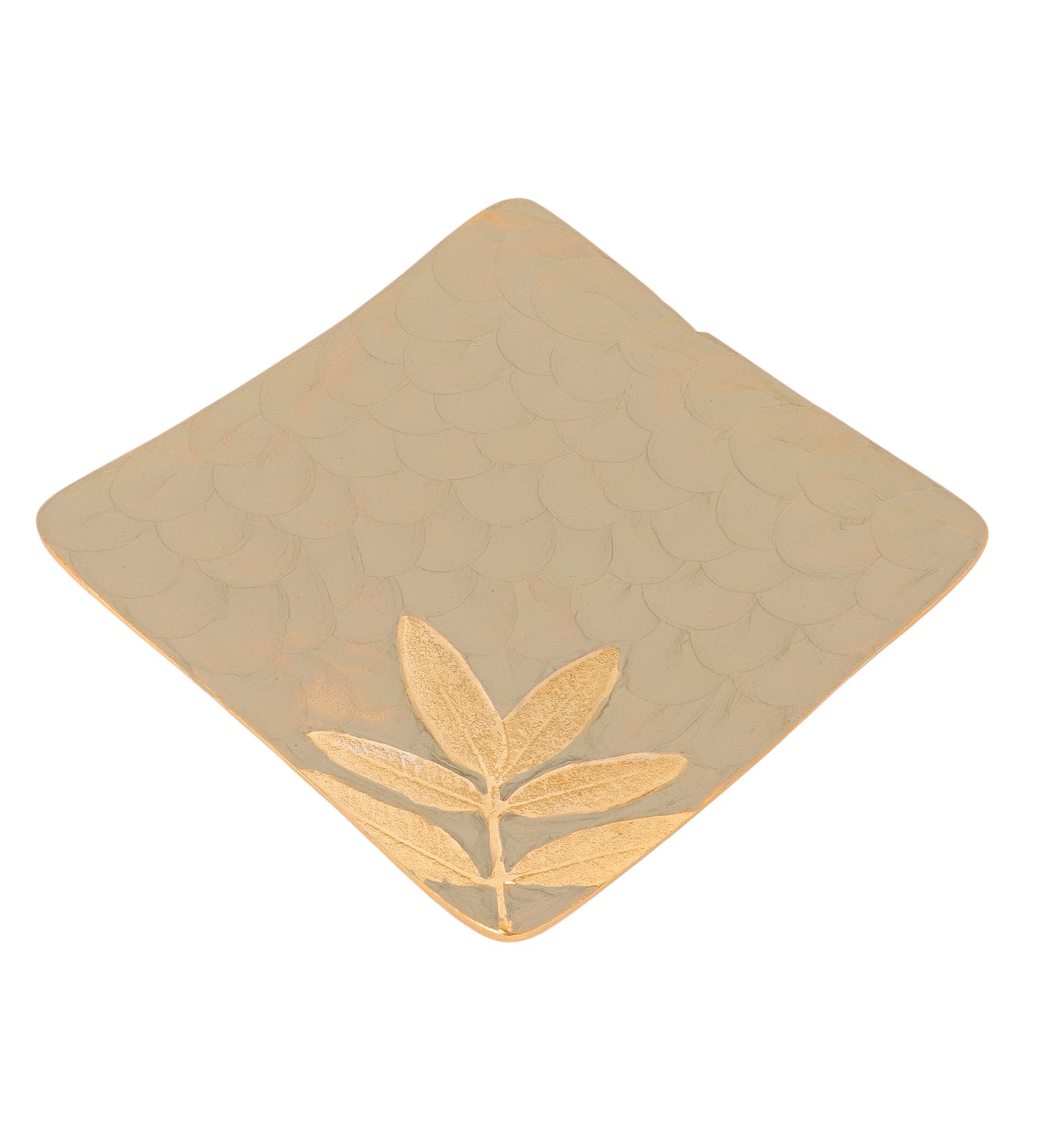 Grey Leaves Aluminium Platter