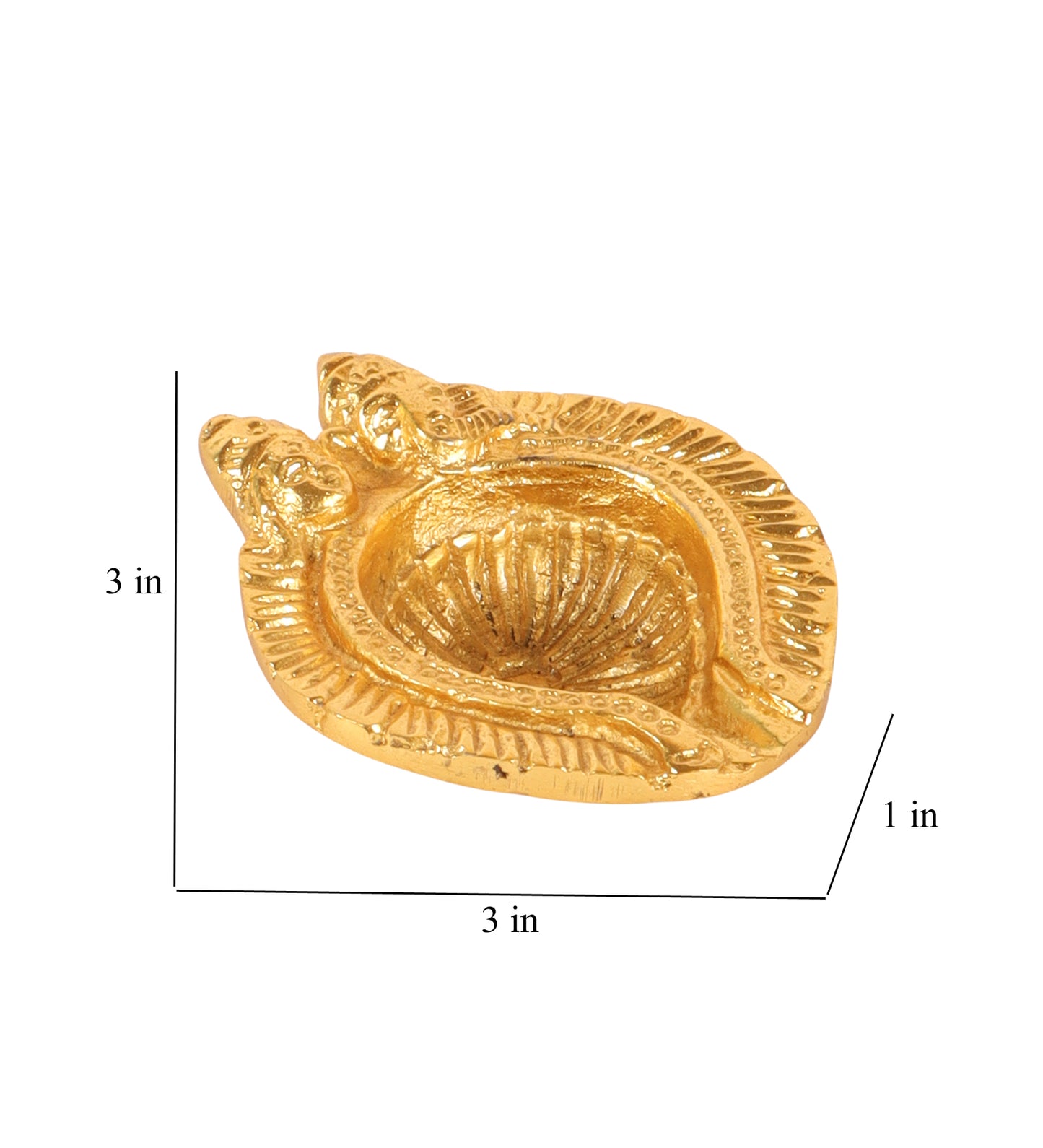 Lakshmi Ganesh Gold Aluminium Diya