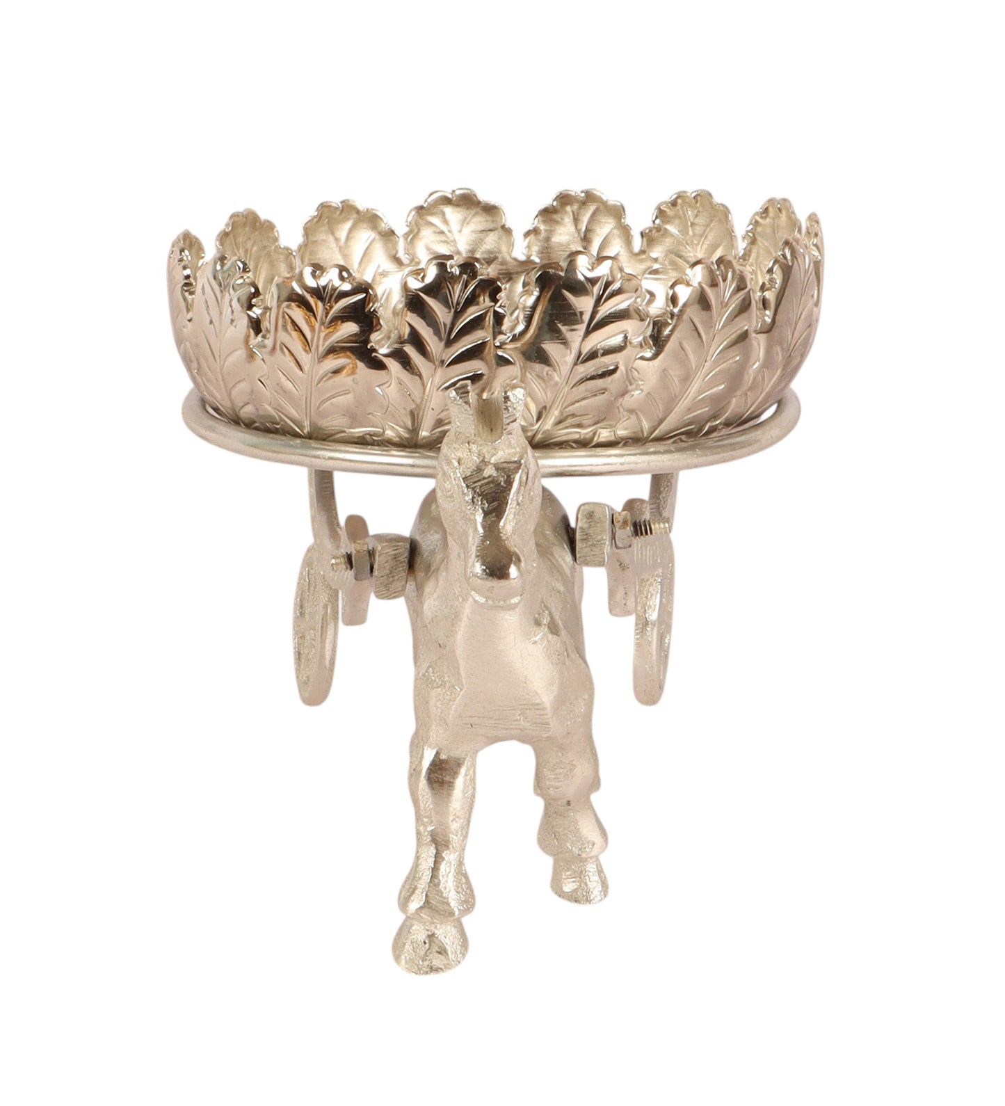 Silver Horse Cart Decorative Bowl