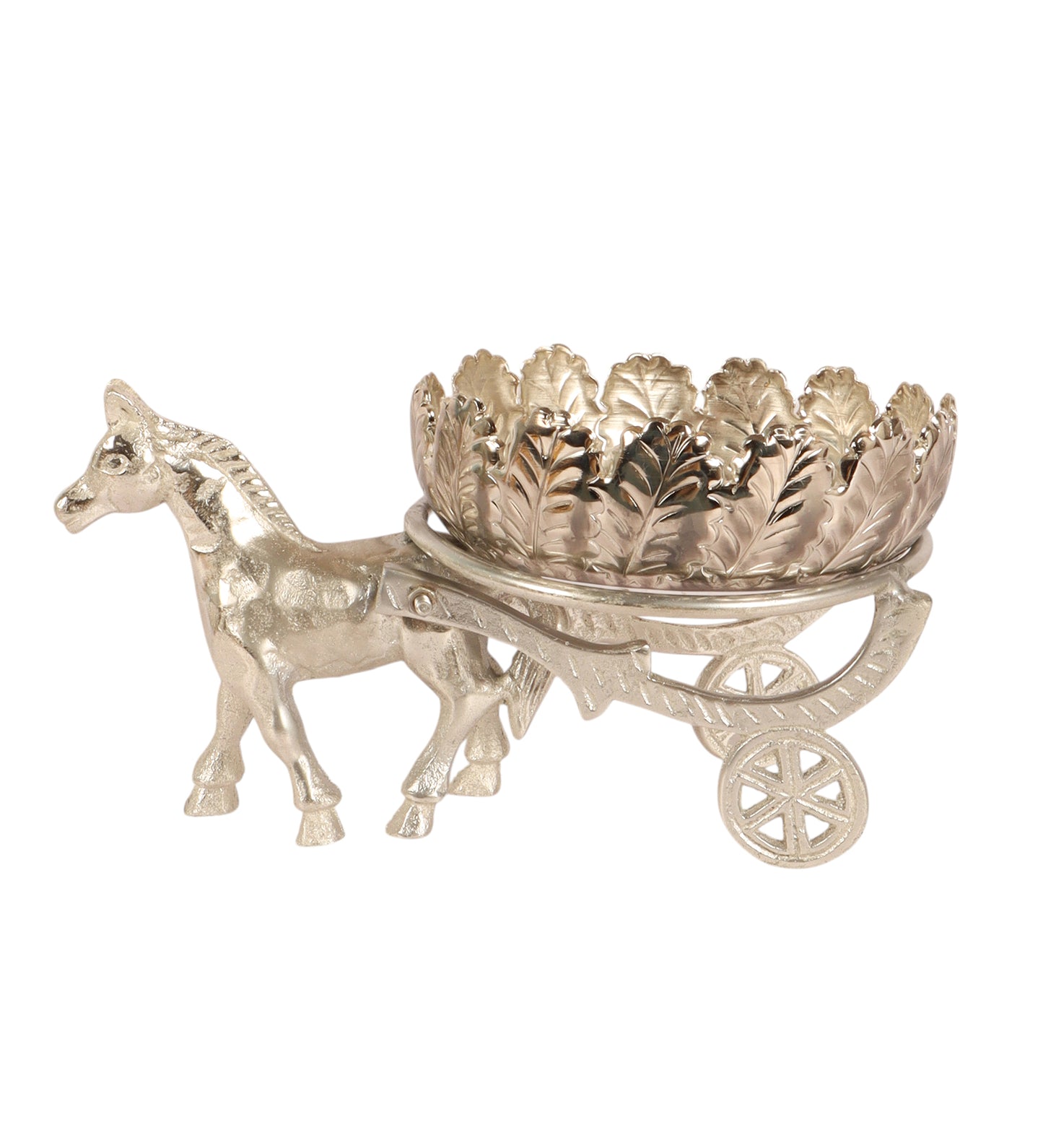 Silver Horse Cart Decorative Bowl