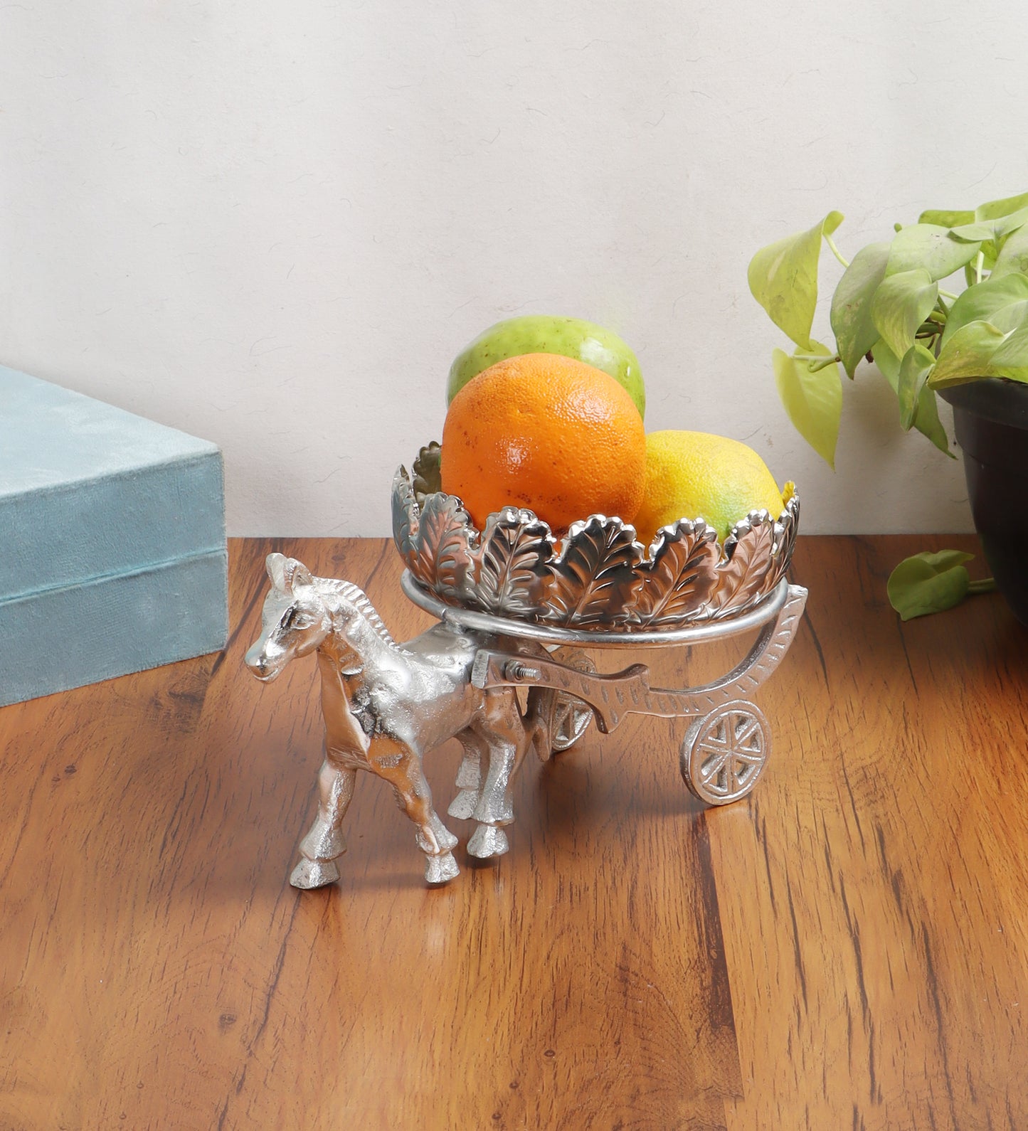 Silver Horse Cart Decorative Bowl