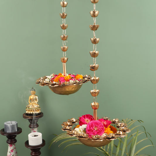 Hanging Rose Urli Set of 2
