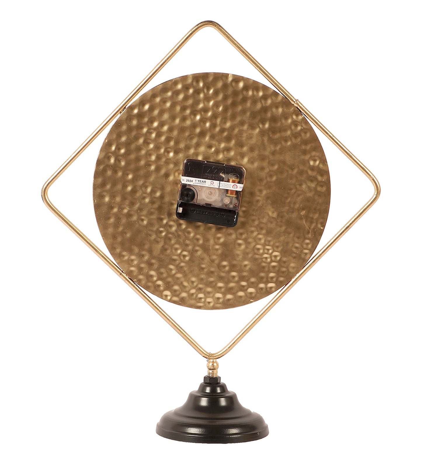 Black & Gold Square Table Clock