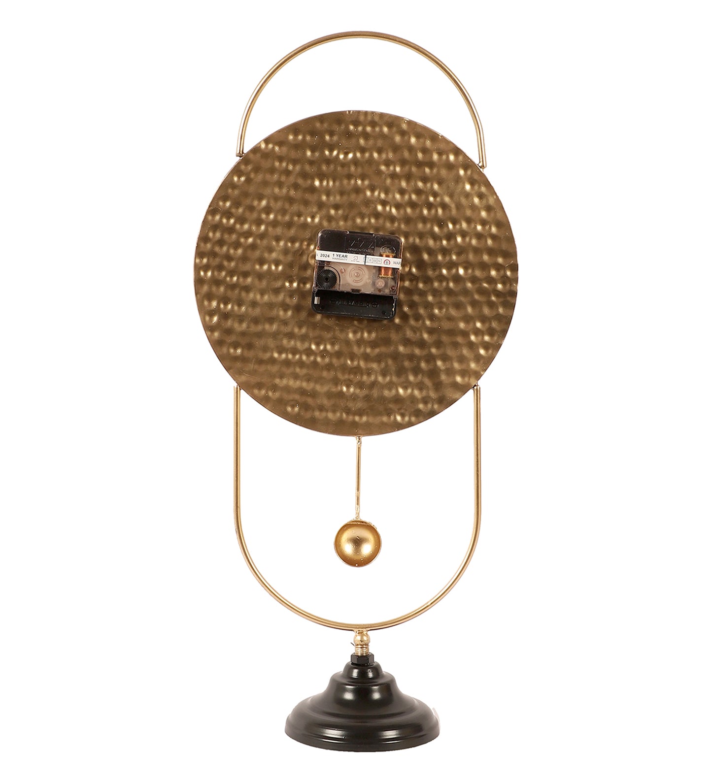 Black & Gold Oval Table Clock