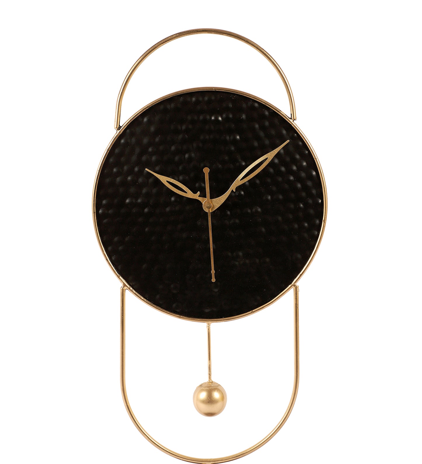 Black & Gold Oval Table Clock