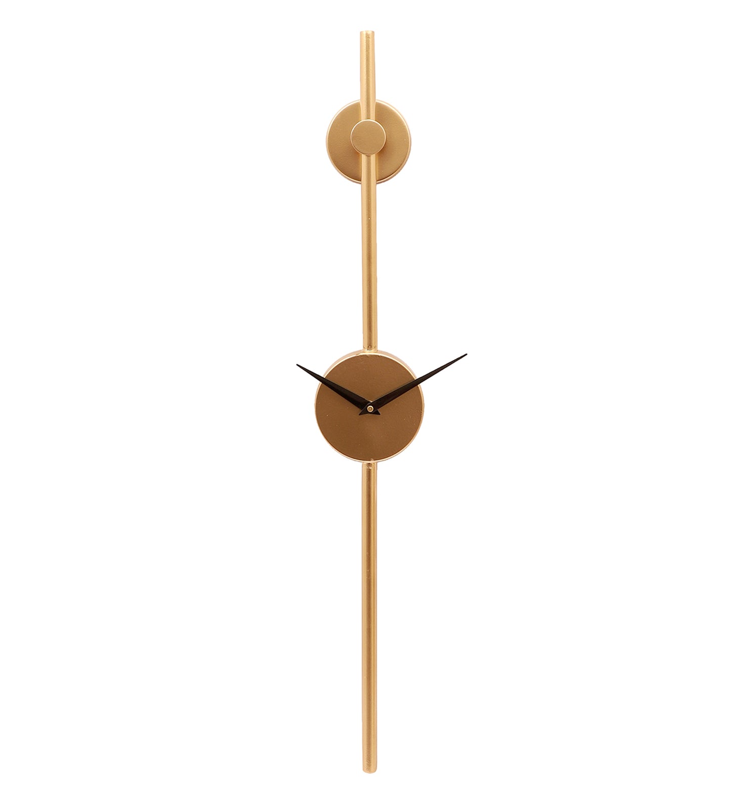 Gold SLim Long Pipe Clock