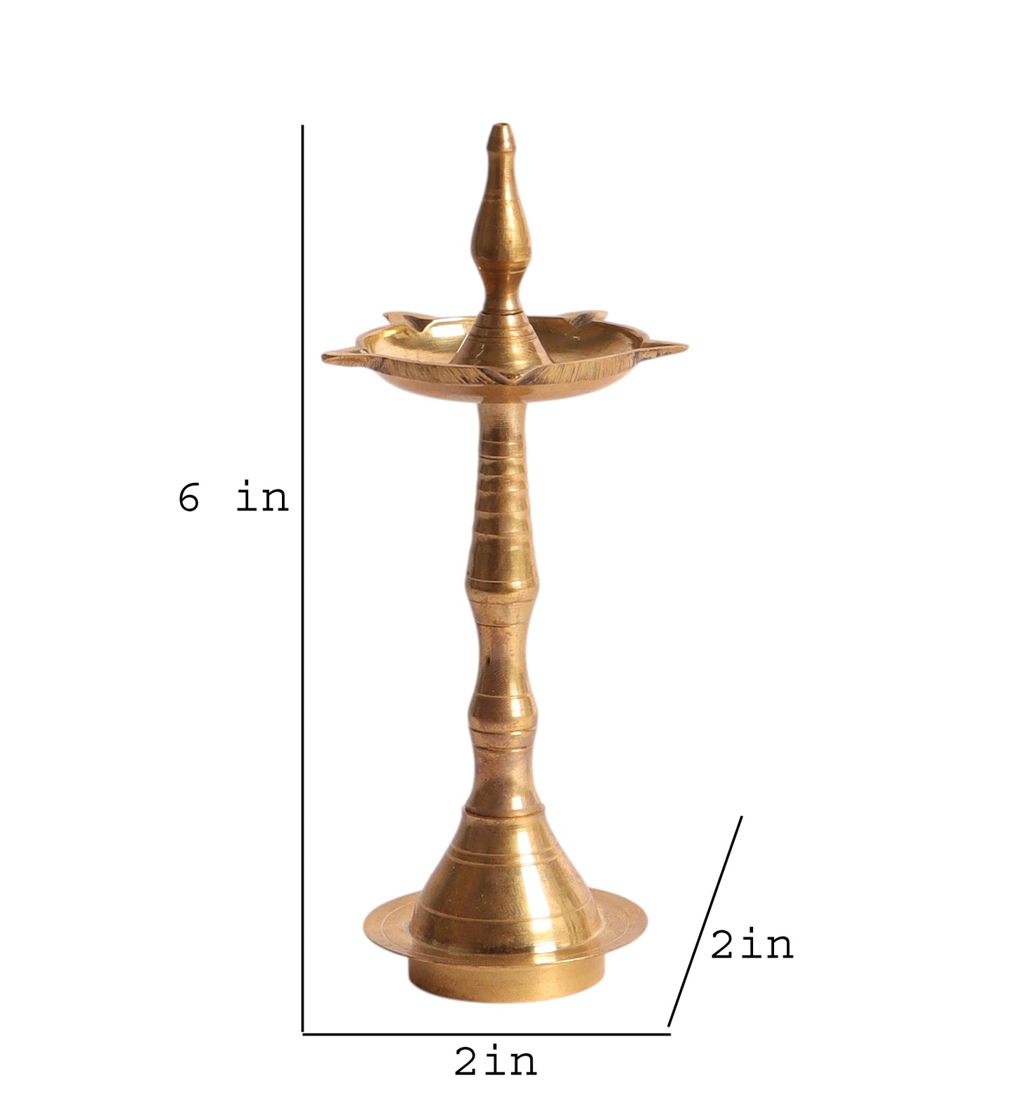 Smal Brass Kerela Deepak Single