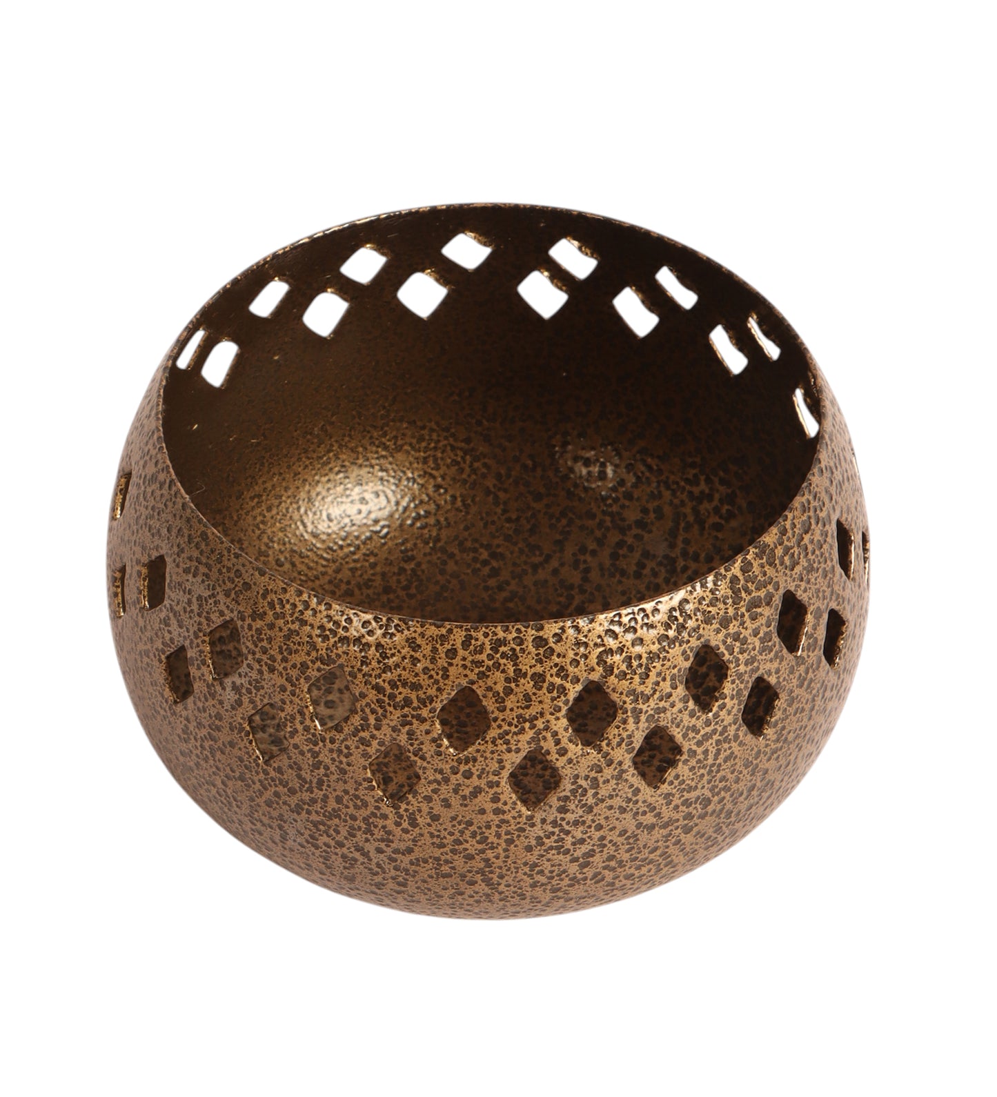 Gold Textured Etching Tealight Holder