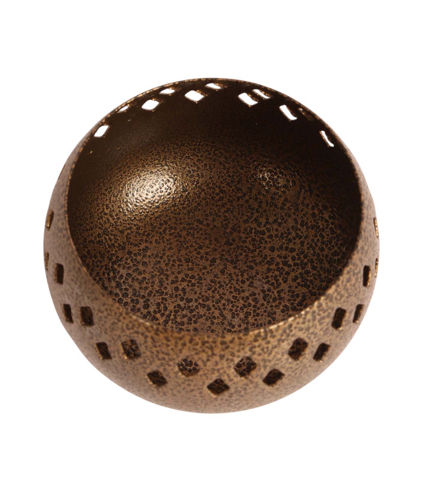 Gold Textured Etching Tealight Holder