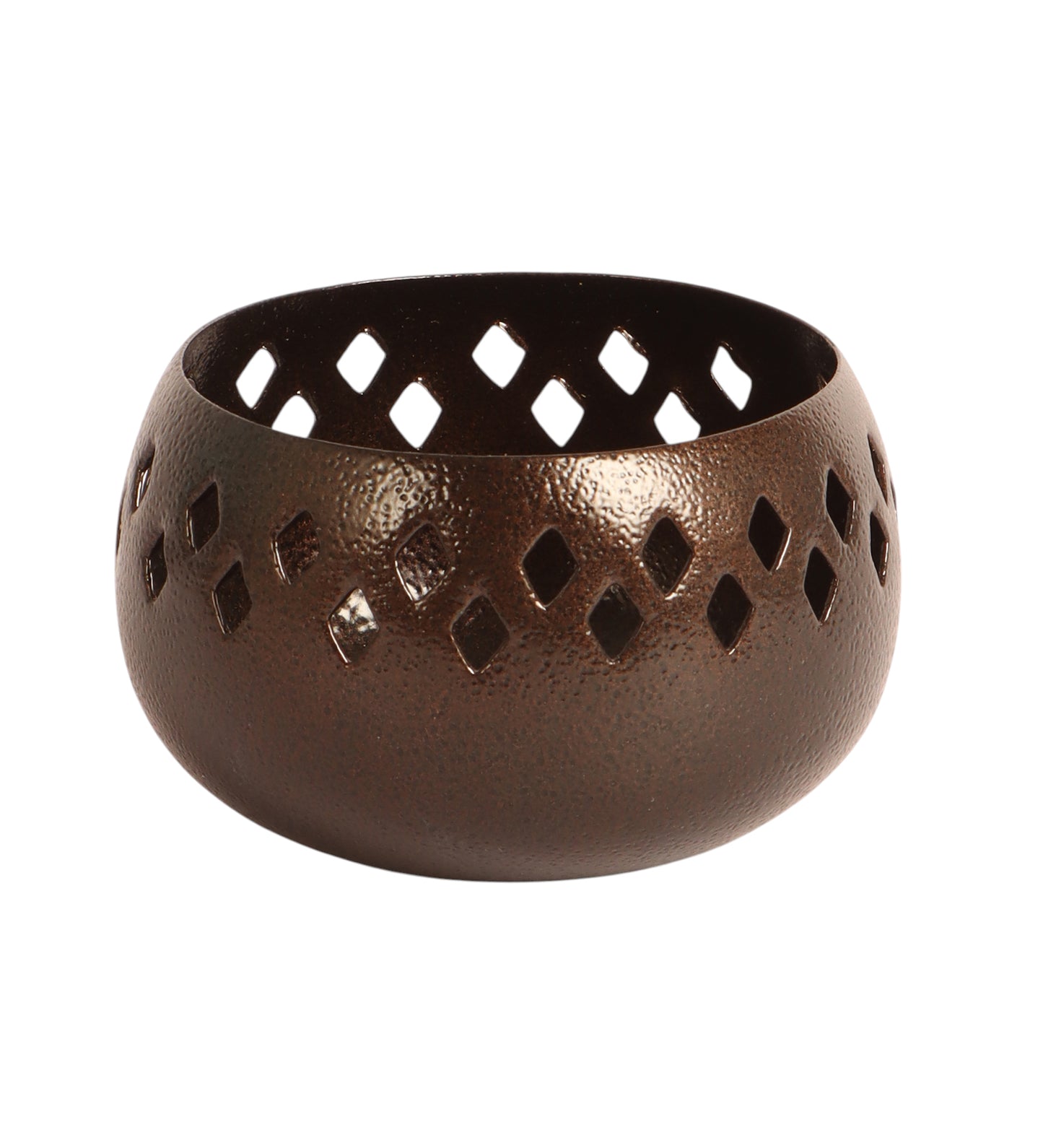 Copper Textured Etching Tealight Holder
