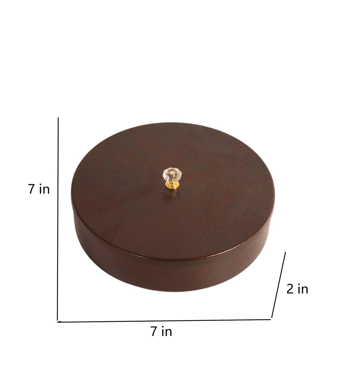 Gold Textured Dry Fruit Box With Lid