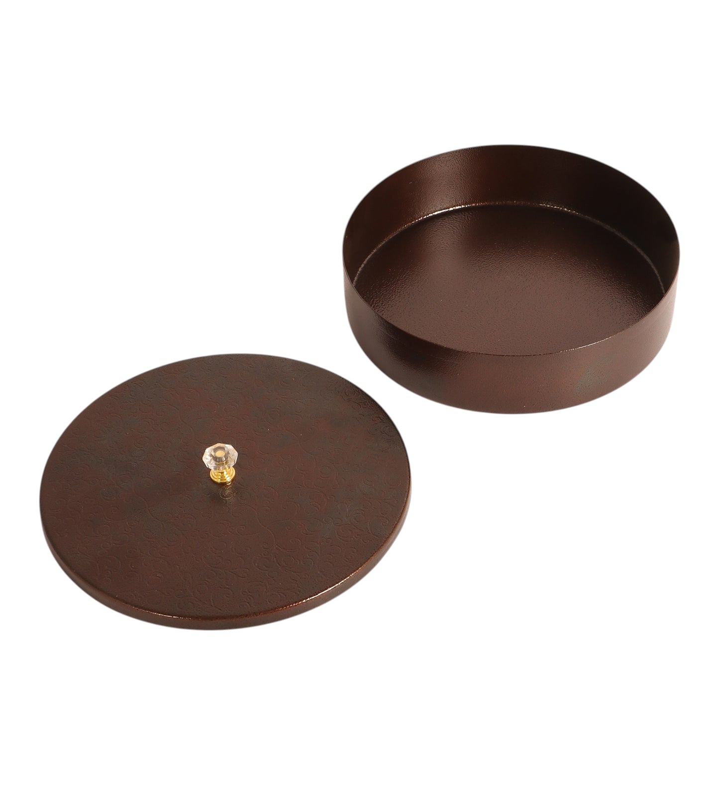 Gold Textured Dry Fruit Box With Lid