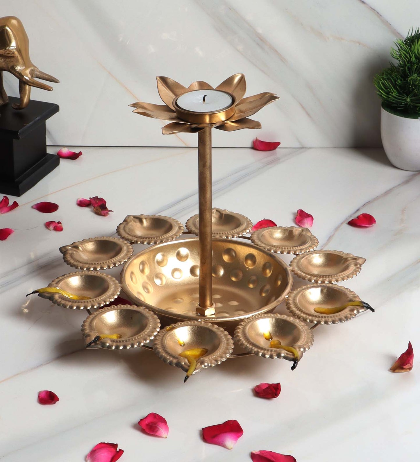 Dia Urli With Detachable Tealight Single