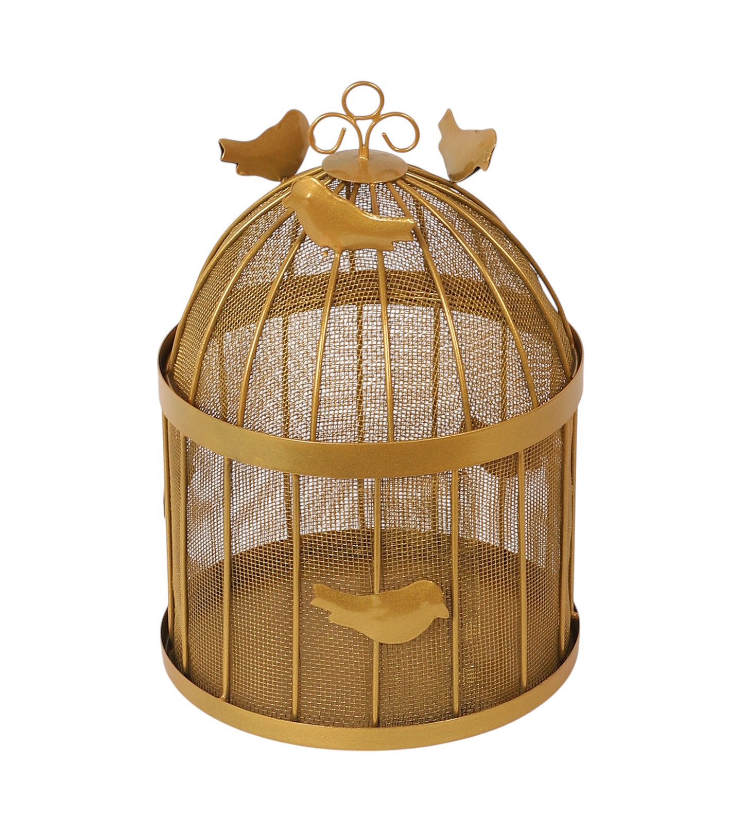 Gold Bird Fruit Cage Basket