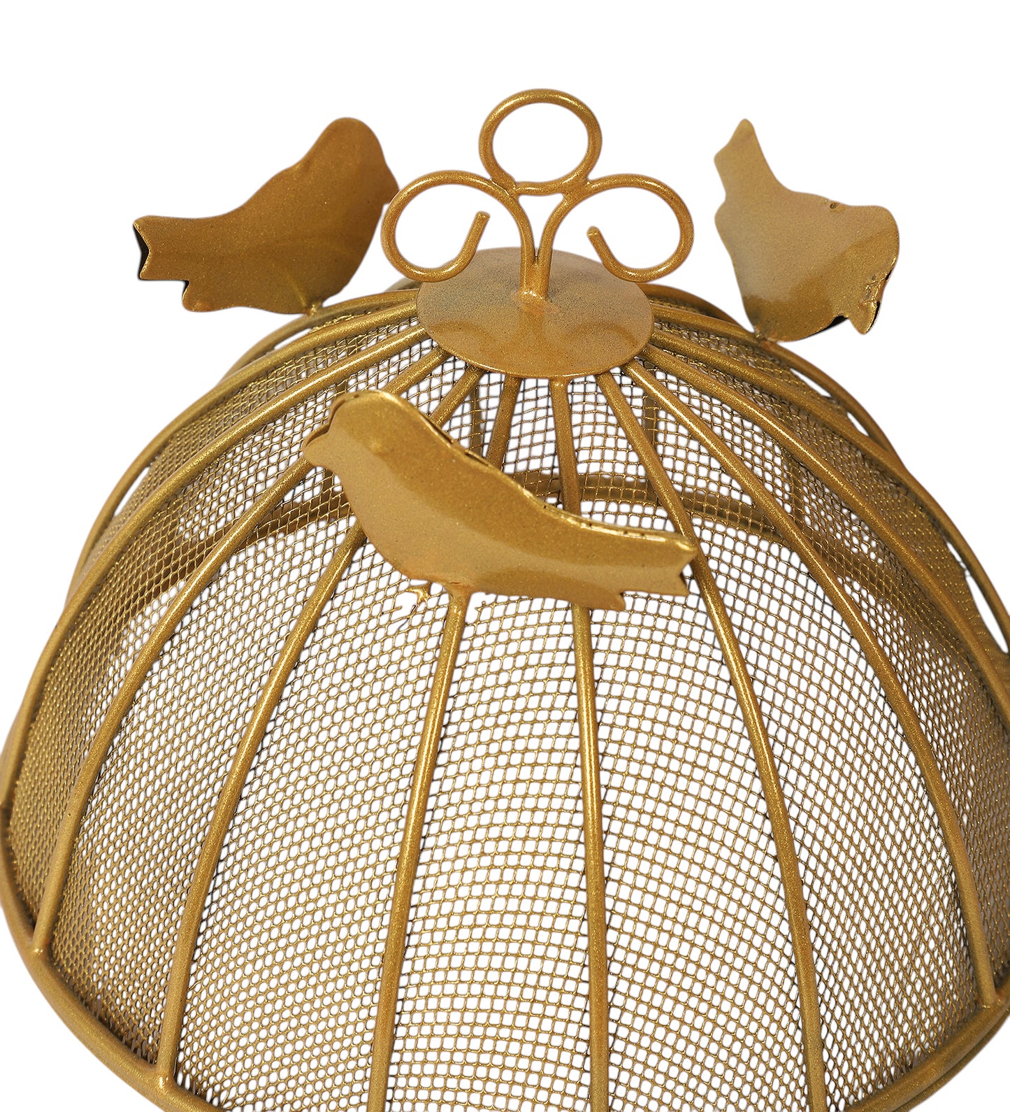 Gold Bird Fruit Cage Basket
