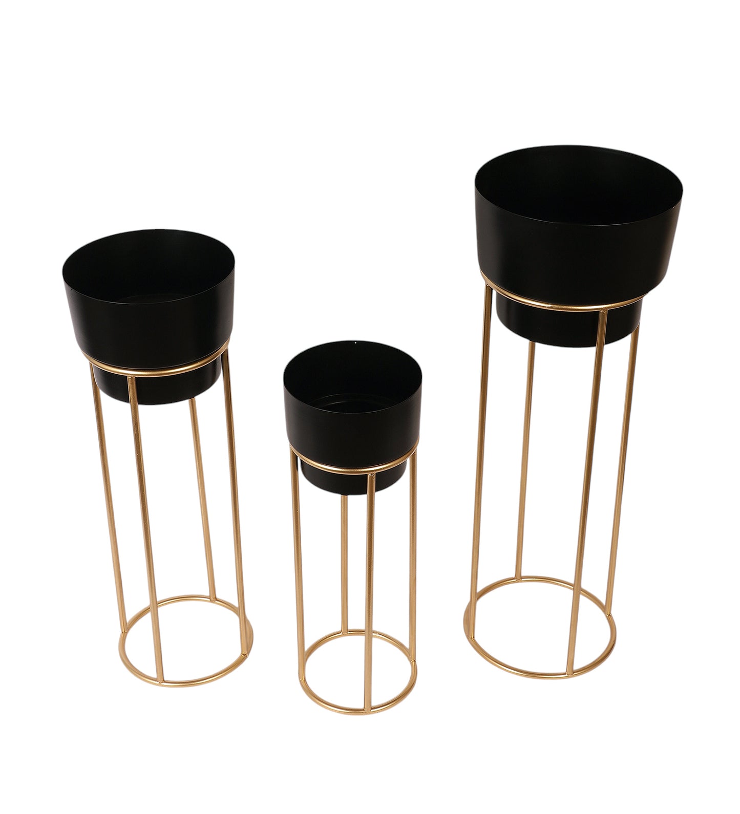 Black FLower Pot Planter Set of 3