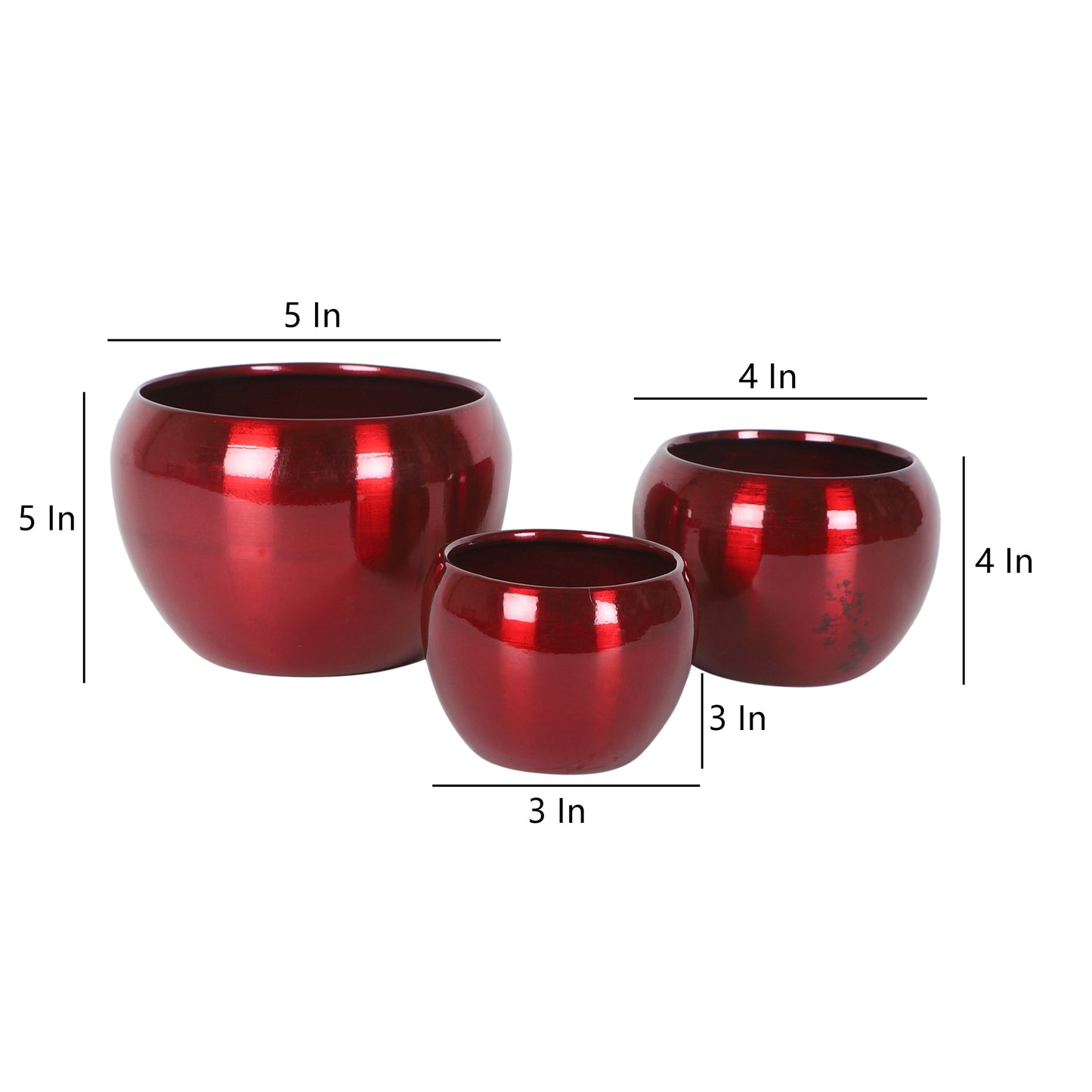 Apple Planter Set of 3