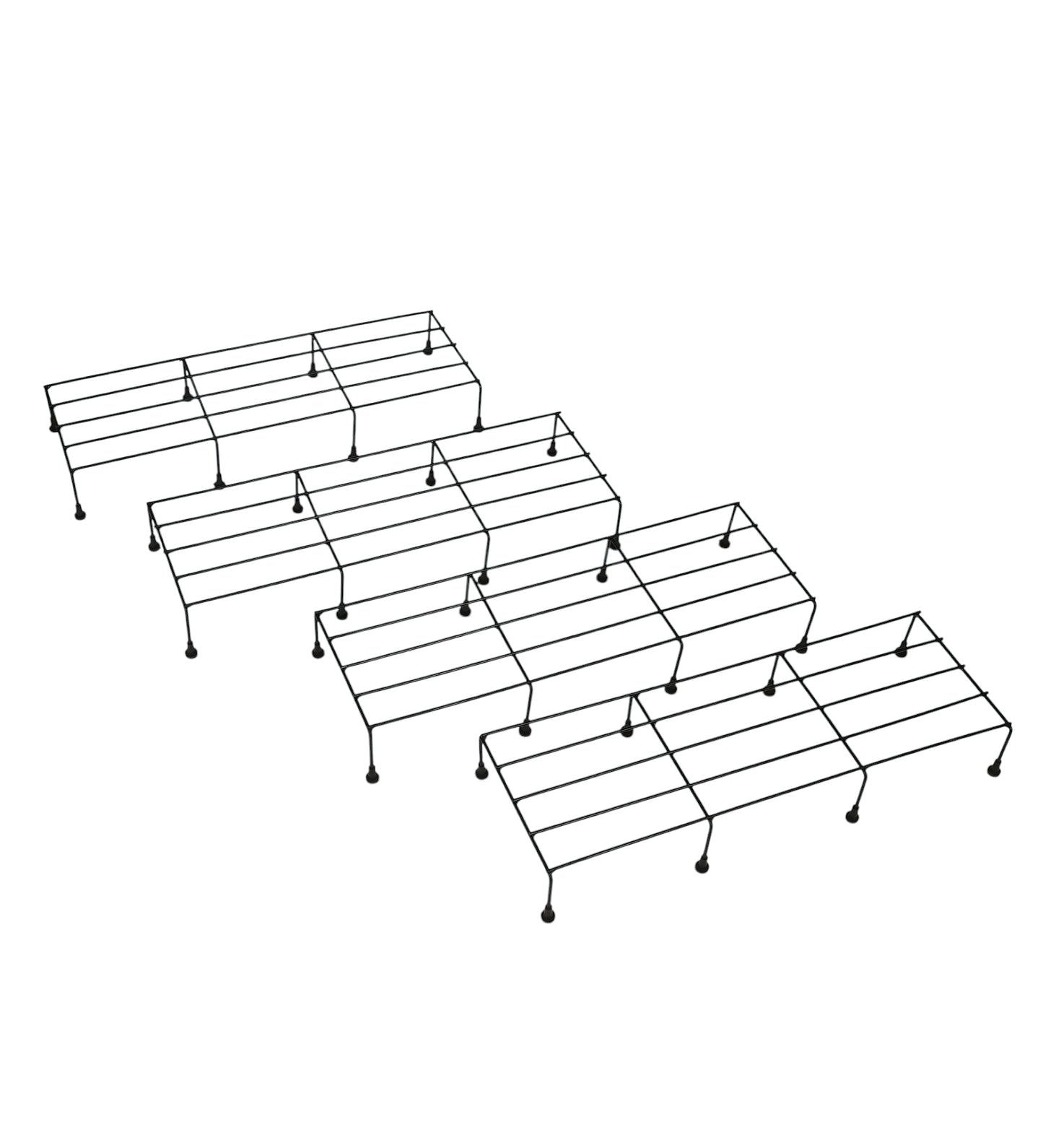 Black Flower Pot Stand Set of 4