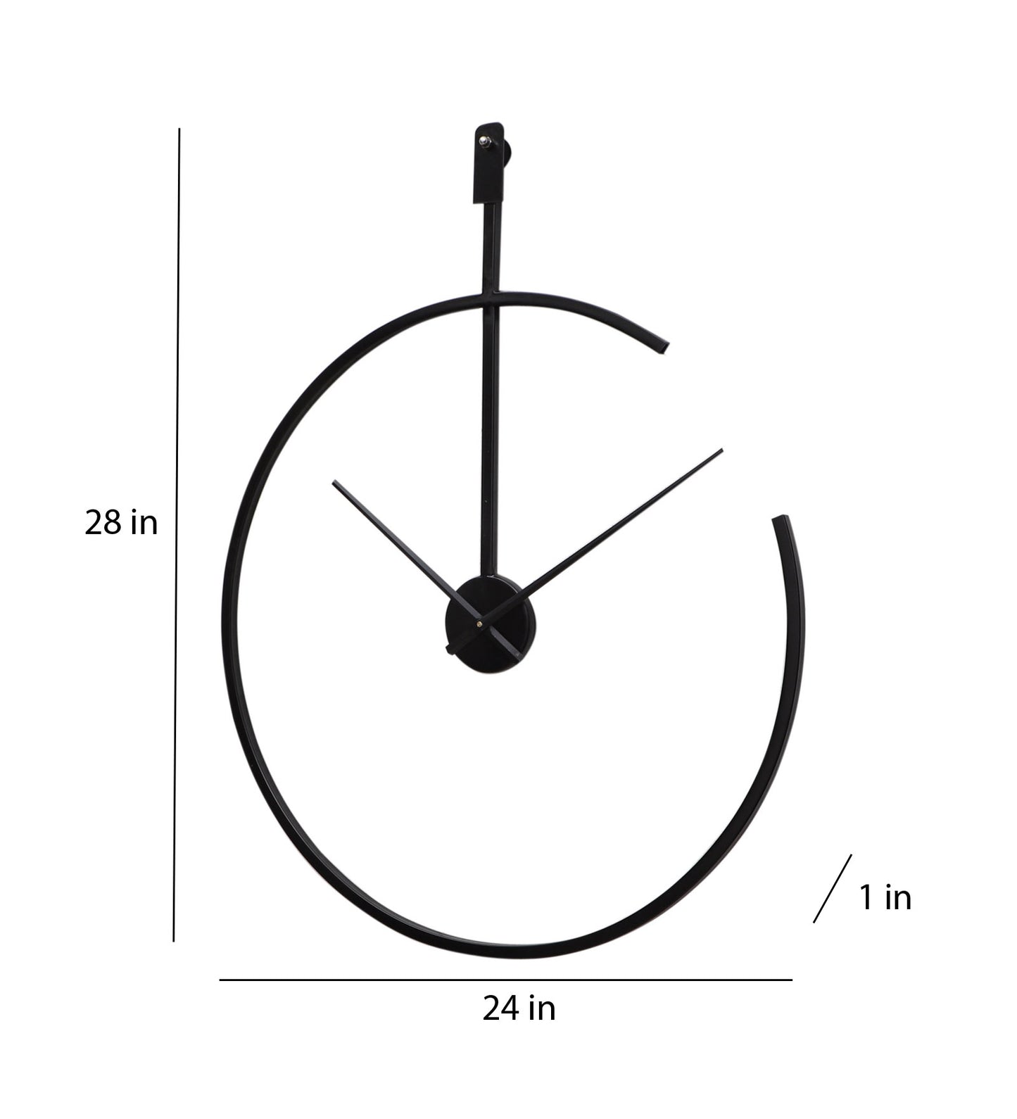 Half Ring Metal Wall Clock