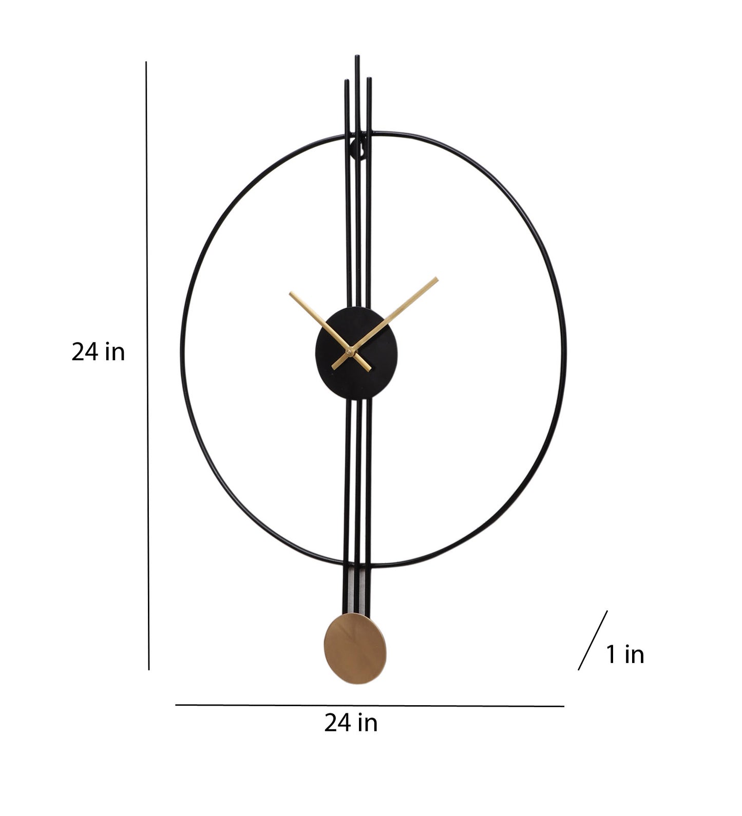 Ring & Stripes Metal Wall Clock