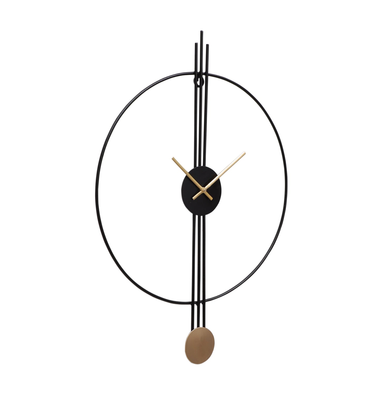 Ring & Stripes Metal Wall Clock
