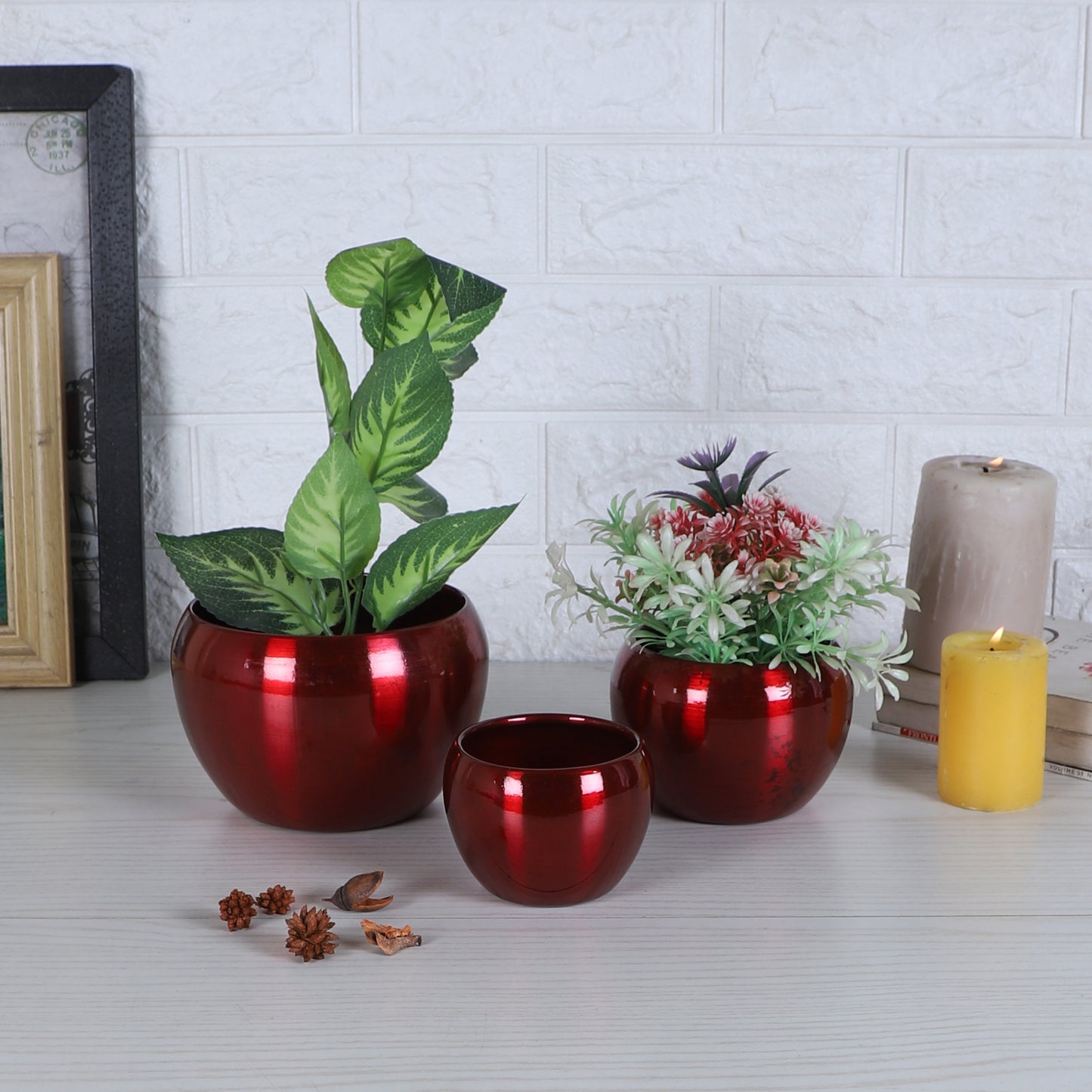 Apple Planter Set of 3