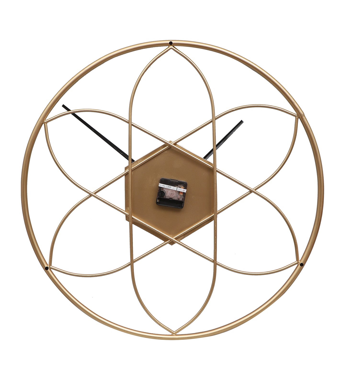 Round Stripes Gold Wall Clock