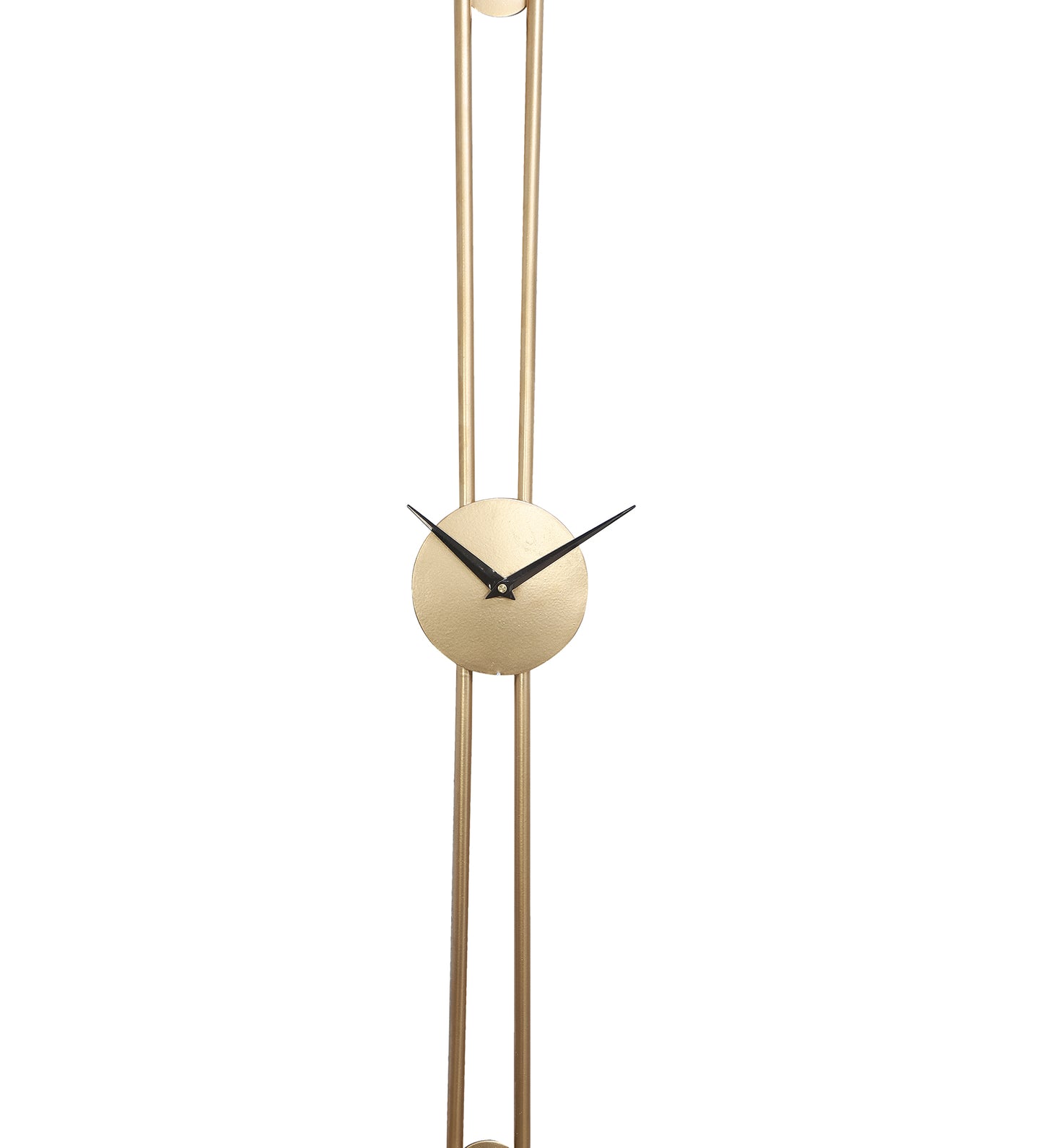 Long Striped Gold Wall Clock