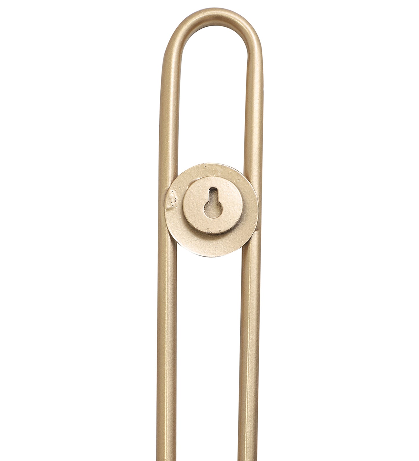 Long Striped Gold Wall Clock