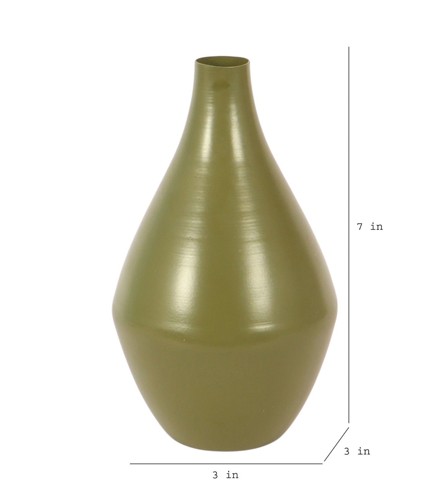 Bottle Green Metal Flower Pot