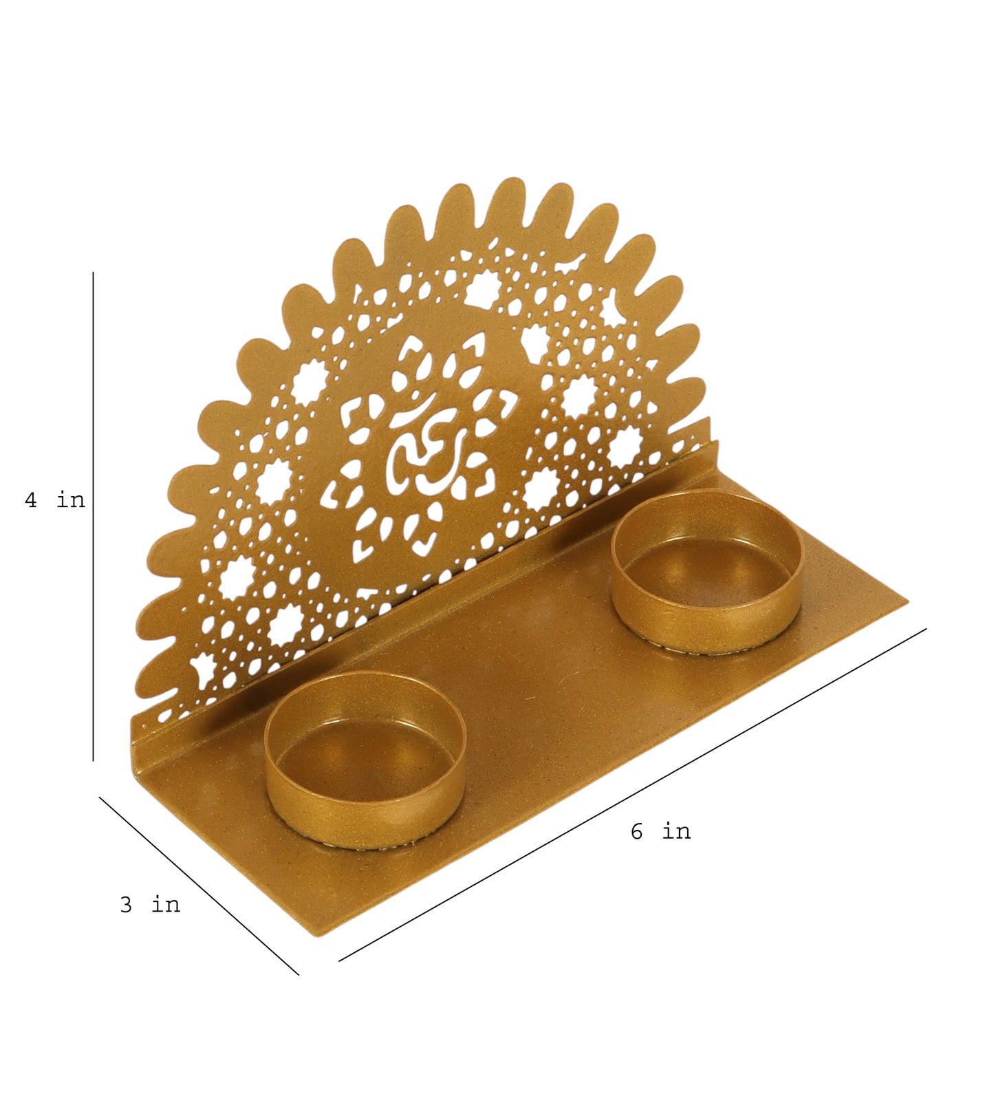 Om Metal Tealight Holder Single