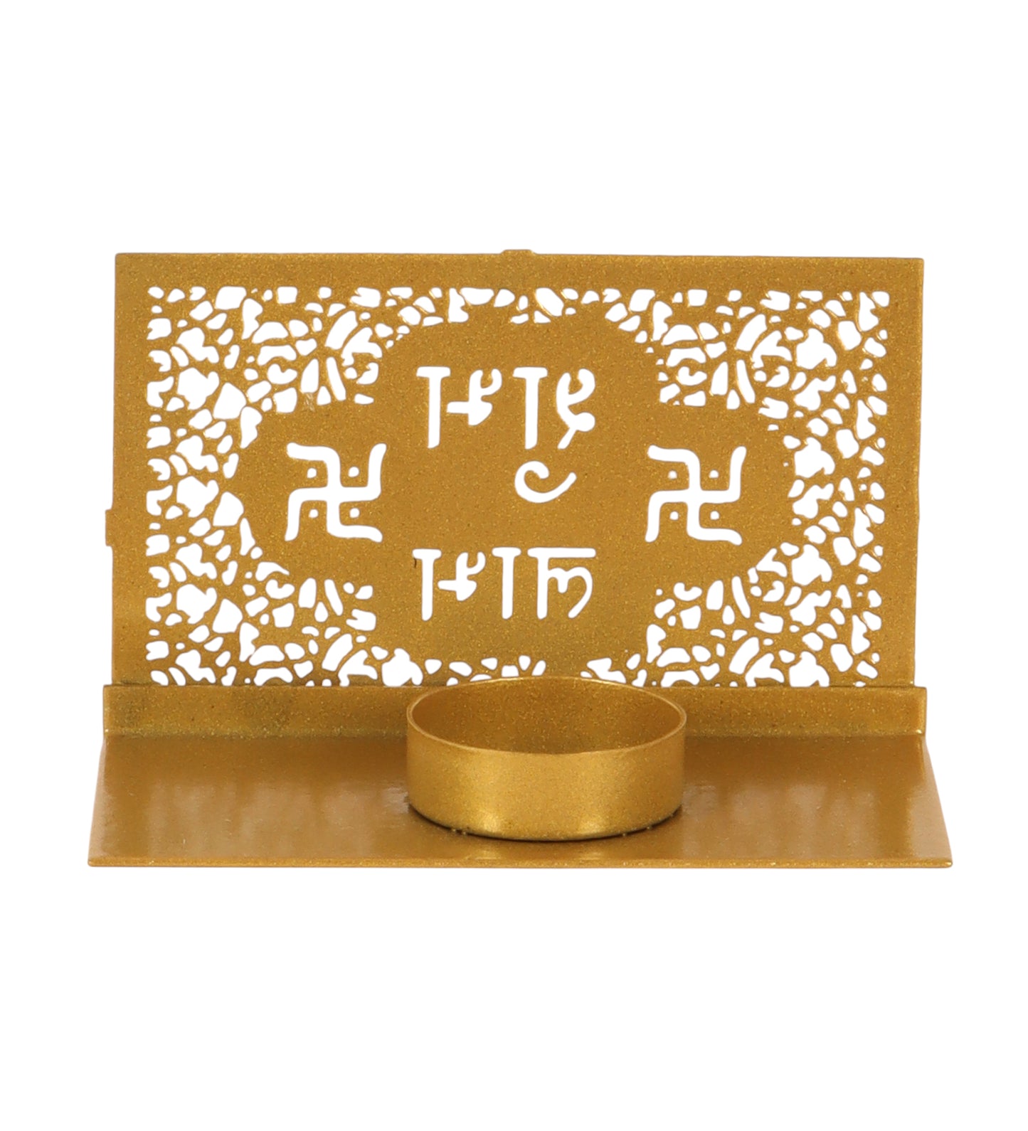 Shubh Labh Metal Single Tealight Holder
