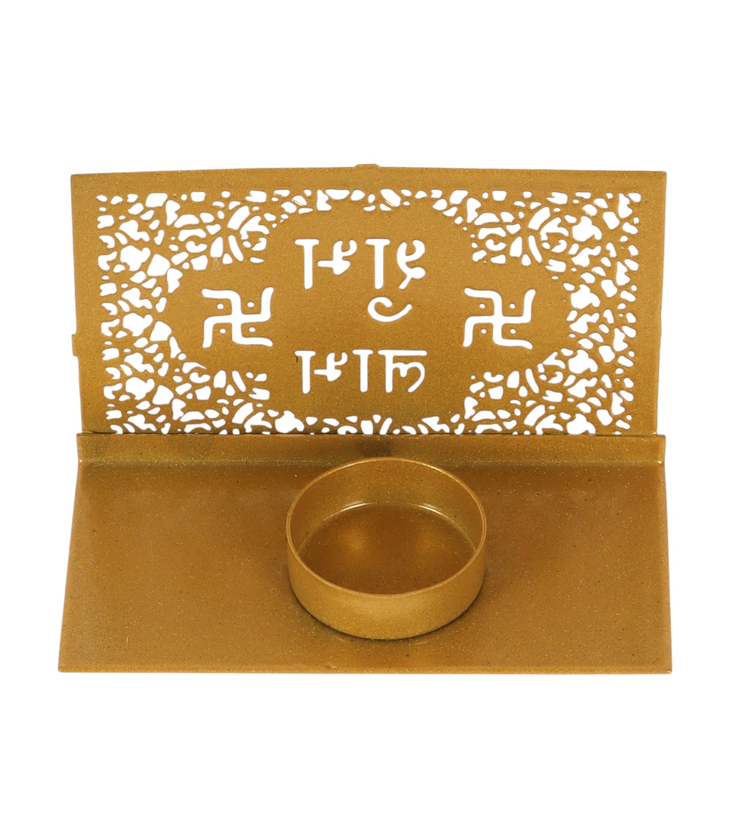 Shubh Labh Metal Single Tealight Holder
