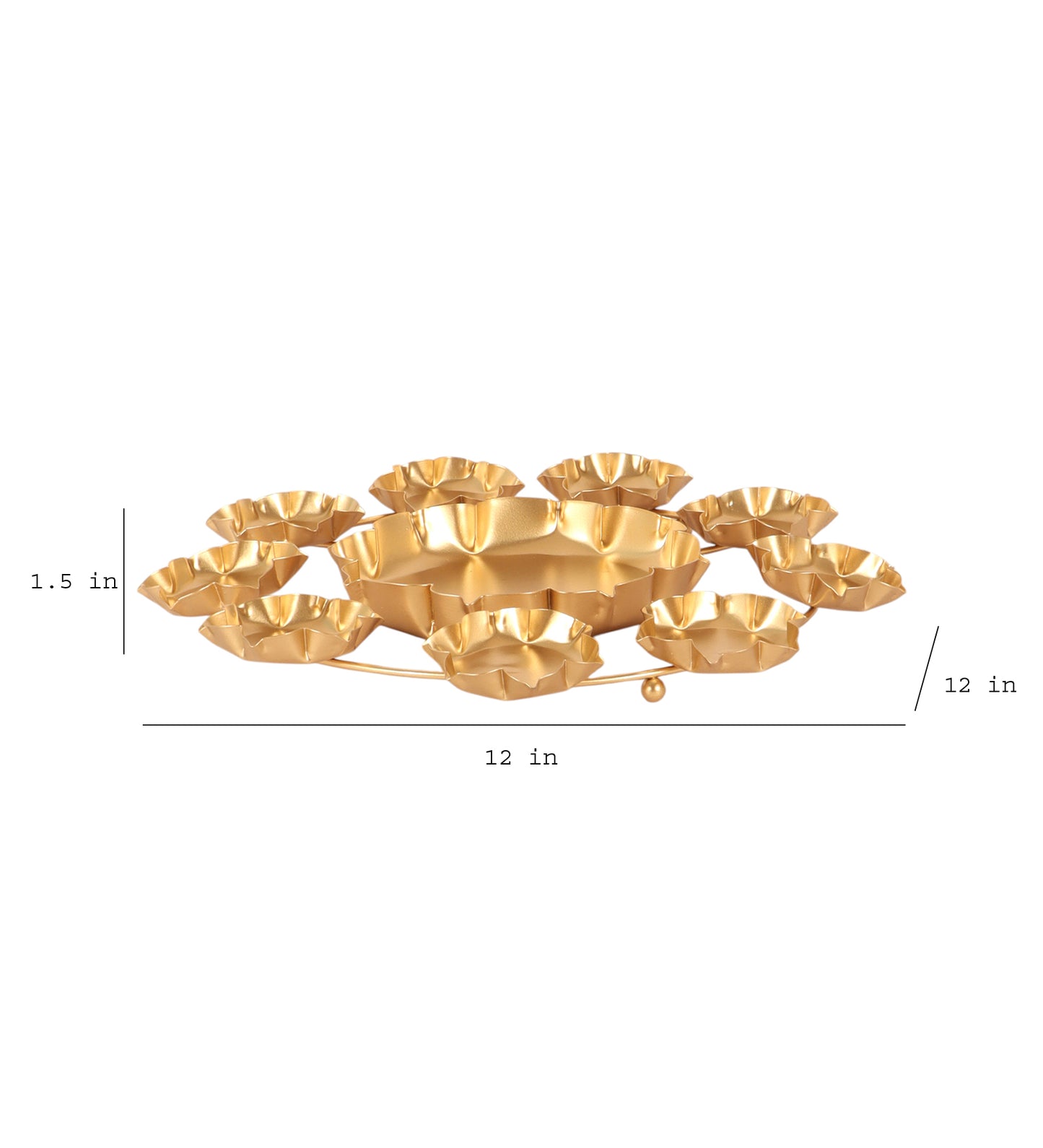 Metal Flower Nine Way Urli